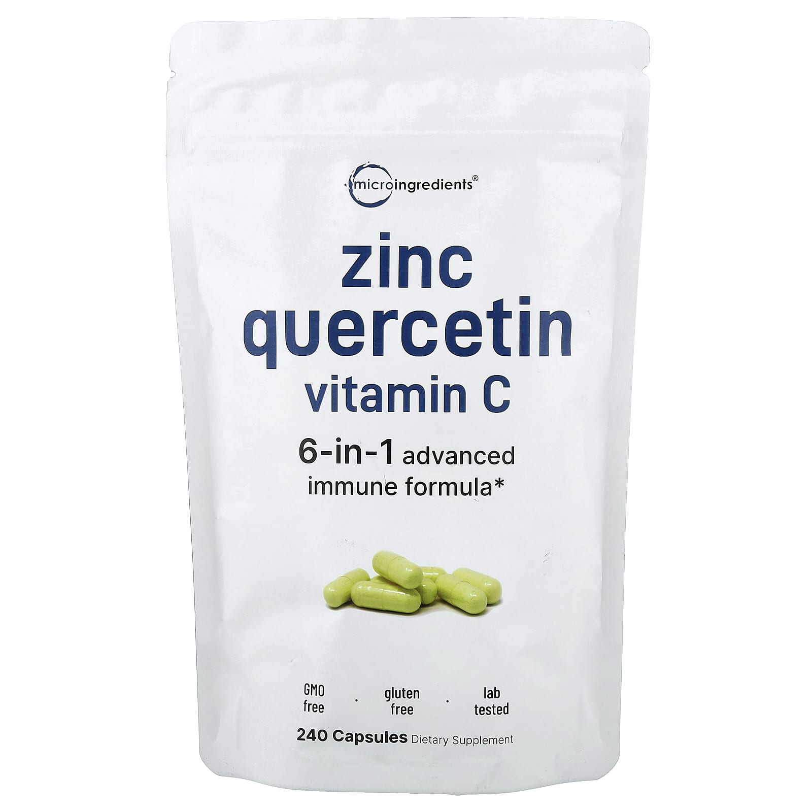 Micro Ingredients Zinc Quercetin Vitamin C – 240 gélules — Tunisie