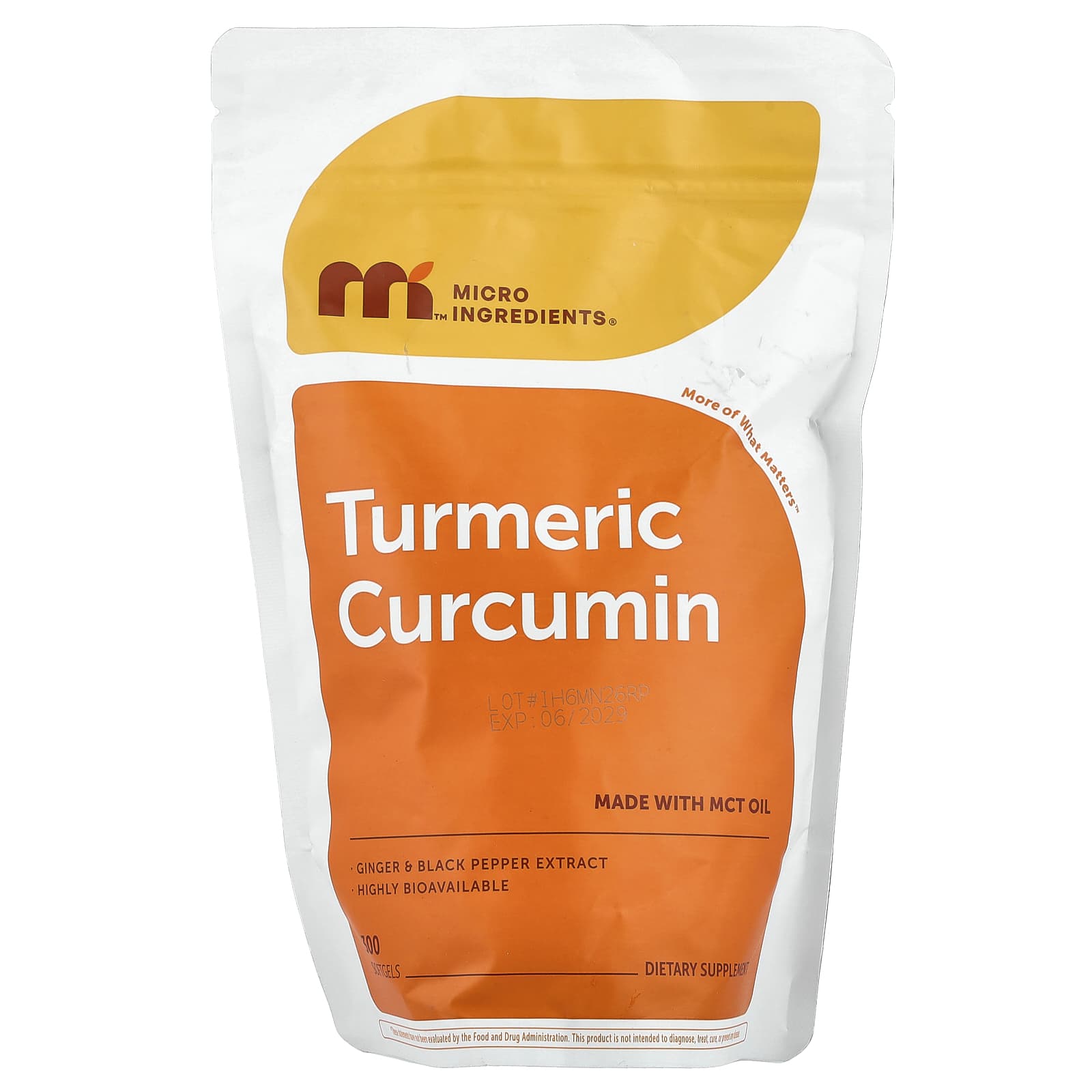 Micro Ingredients Turmeric Curcumin – 300 capsules molles — Tunisie