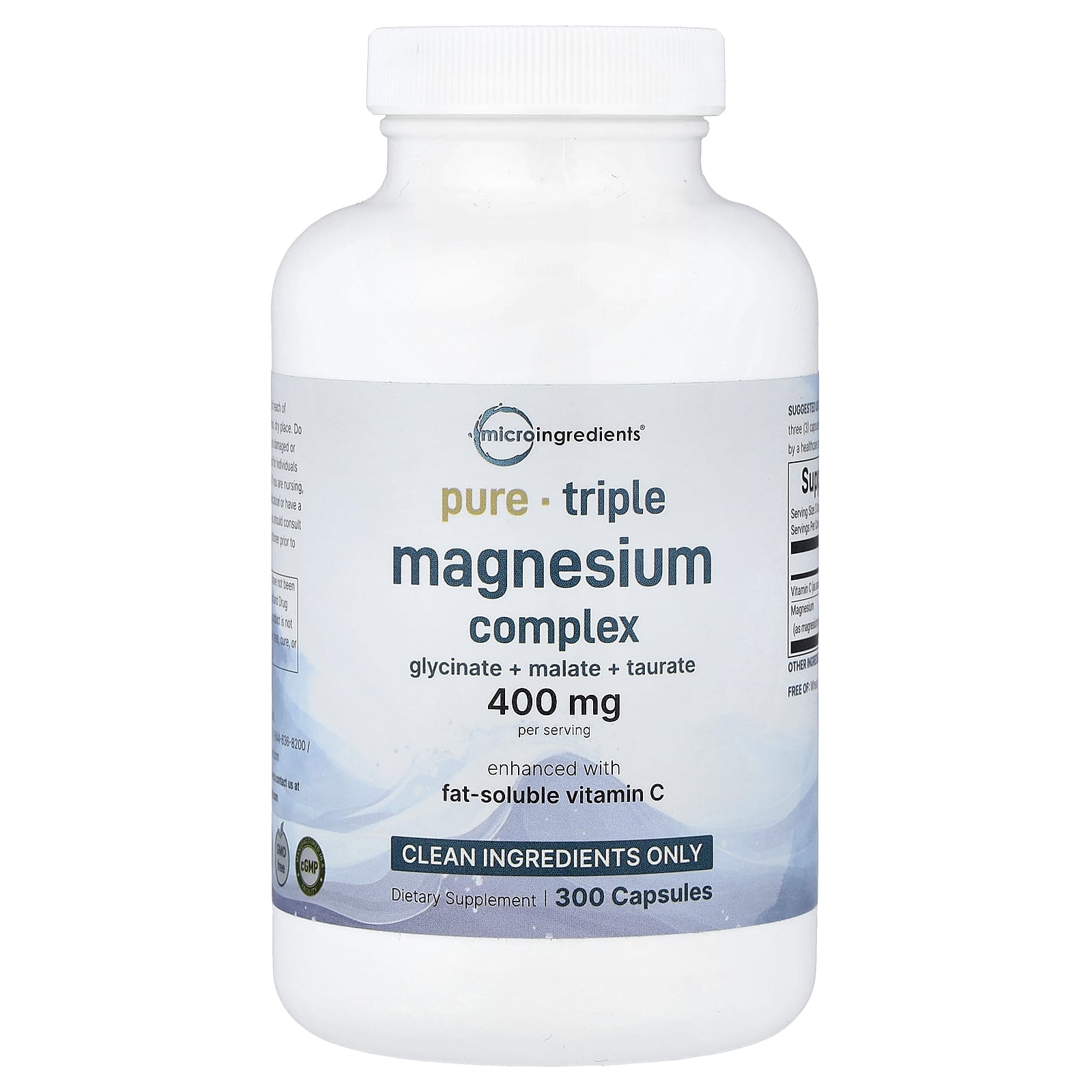 Micro Ingredients Triple Magnesium Complex – 300 gélules — Tunisie