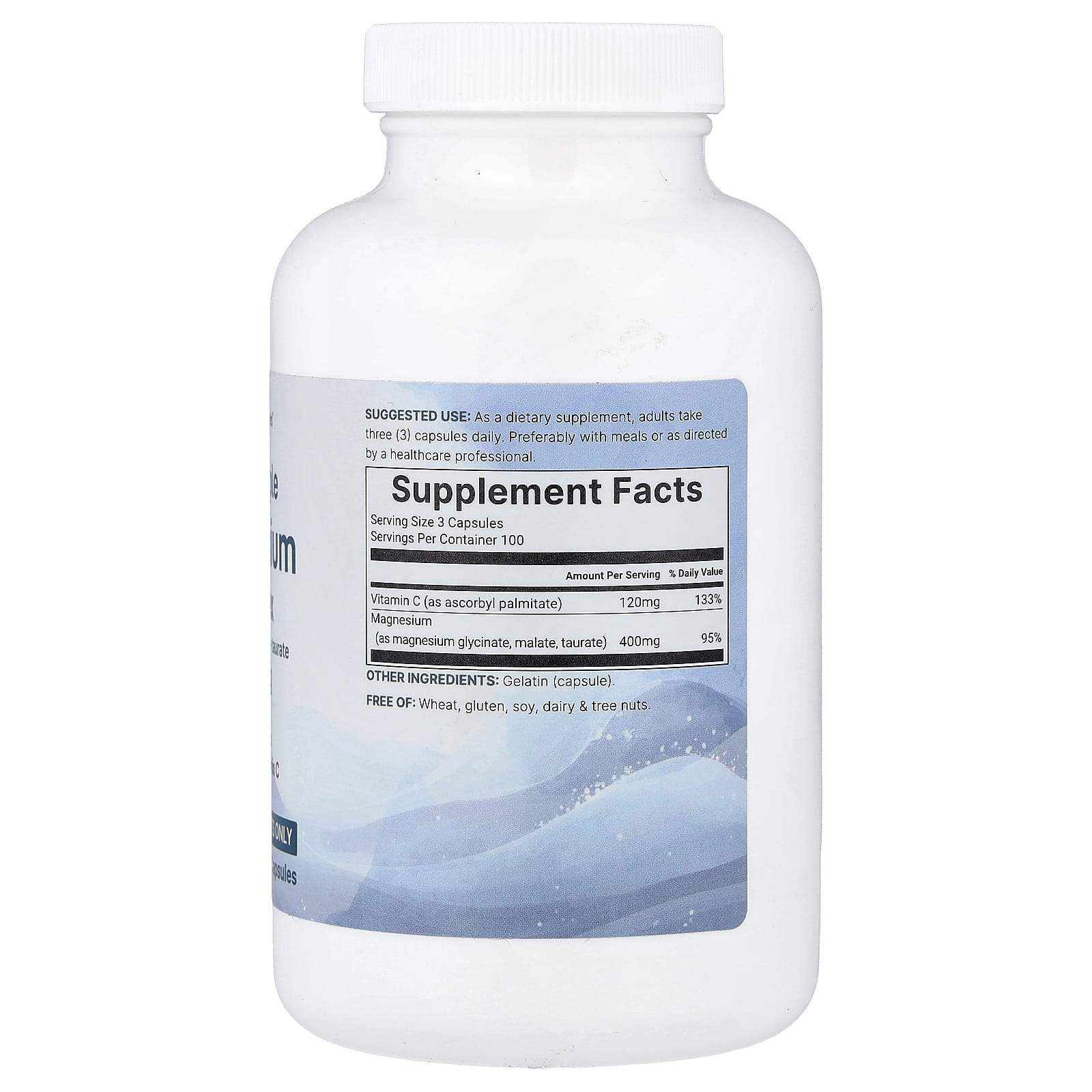 Micro Ingredients Triple Magnesium Complex – 300 gélules — photo 2 sur 2