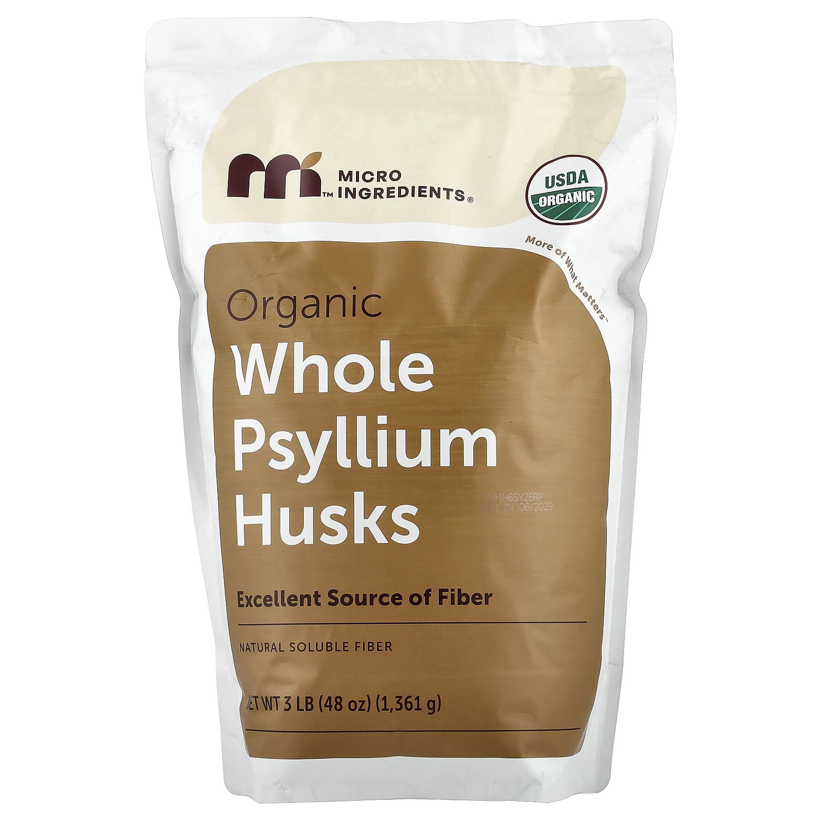 Micro Ingredients Organic Whole Psyllium Husks – 1361 g — Tunisie