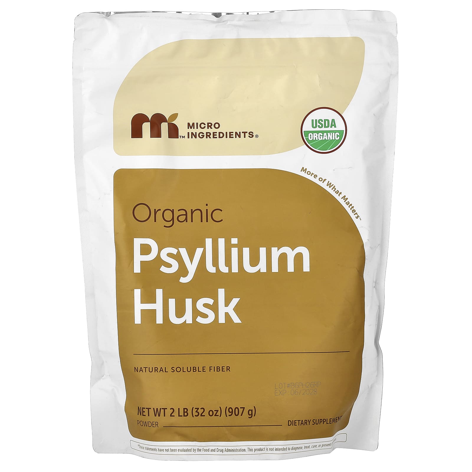 Micro Ingredients Organic Psyllium Husk Powder – 907 g — Tunisie