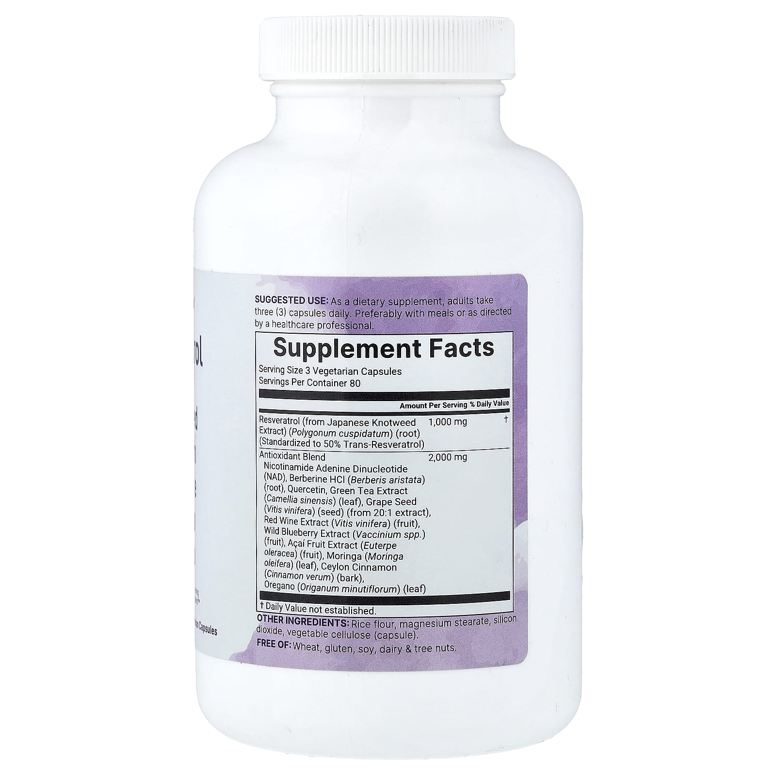 Micro Ingredients Resveratrol – 240 gélules végétales — photo 2 sur 2