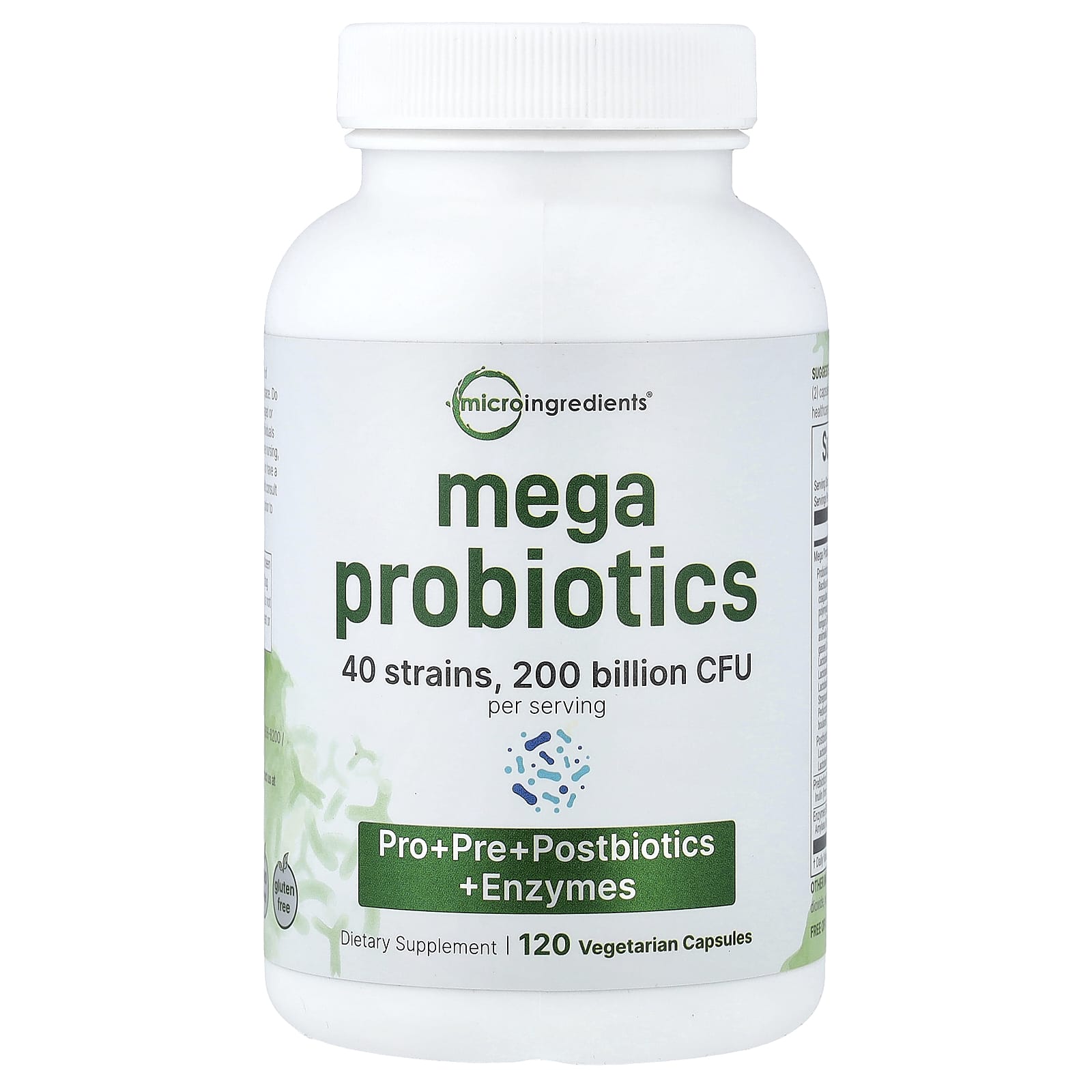 Micro Ingredients Mega Probiotics, 120 Vegetarian Capsule — Tunisie