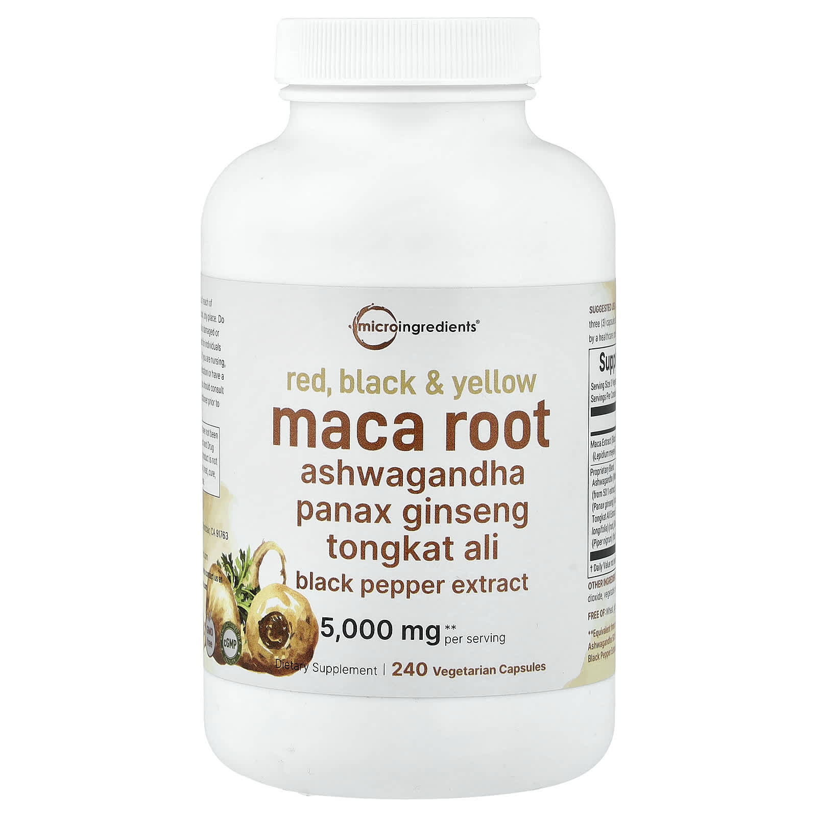 Micro Ingredients Maca Root – 240 gélules végétales — Tunisie