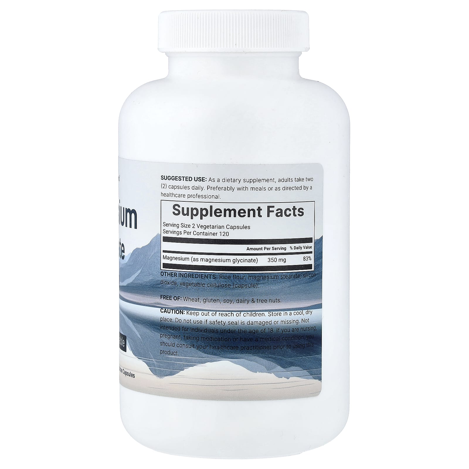 Micro Ingredients Magnesium Glycinate – 240 gélules végétales — photo 2 sur 2