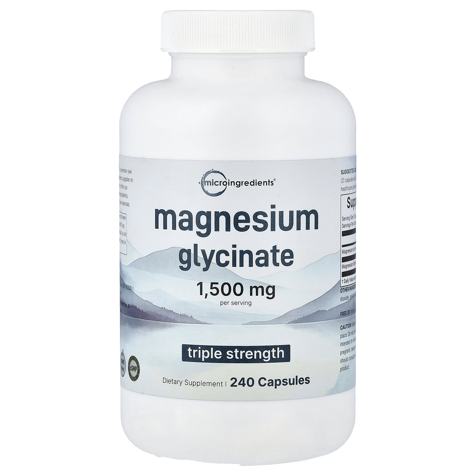 Micro Ingredients Magnesium Glycinate – 240 gélules — Tunisie