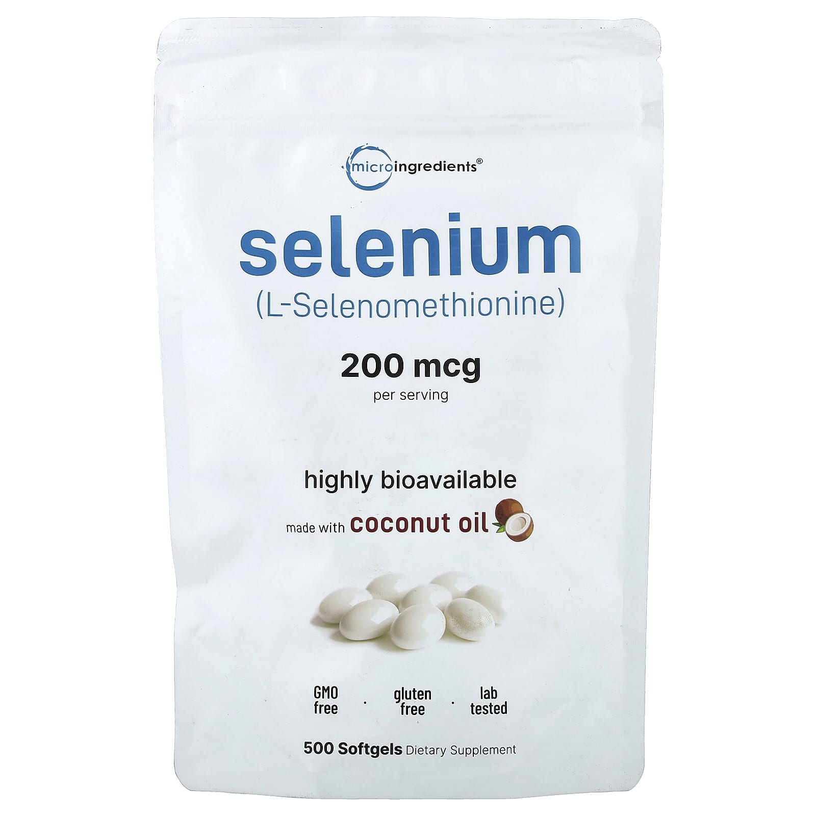 Micro Ingredients Selenium – 500 capsules molles — Tunisie