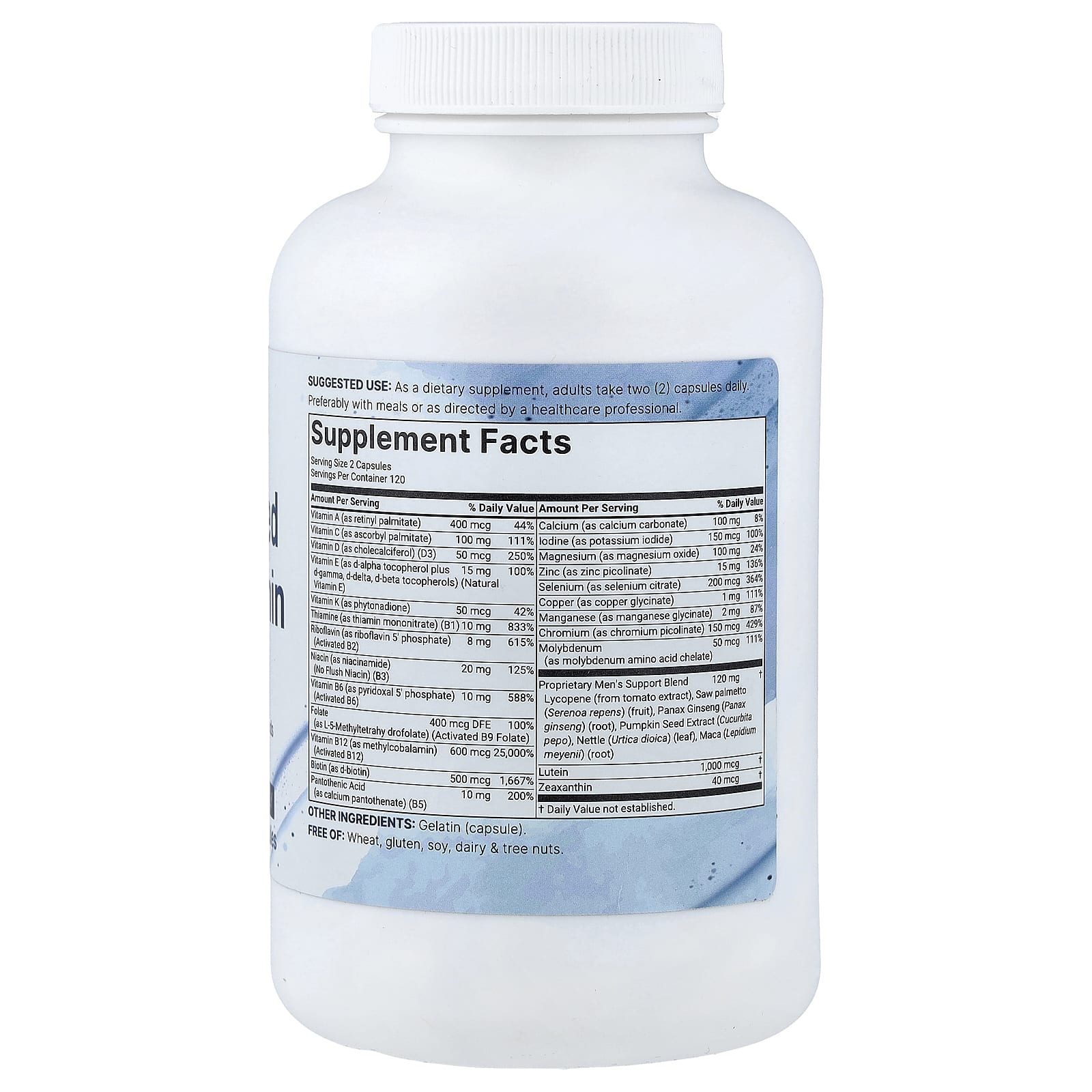 Micro Ingredients Pure Methylated Multivitamin for Men – 240 gélules — photo 2 sur 2