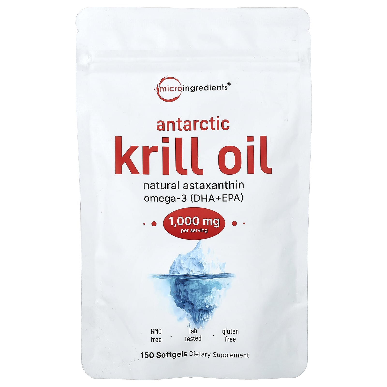 Micro Ingredients Antarctic Krill Oil – 150 capsules molles — Tunisie