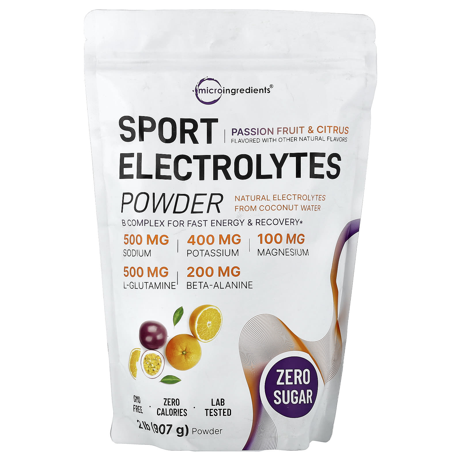 Micro Ingredients Sport Electrolytes Powder – Passion Fruit & Citrus – 907 g — Tunisie