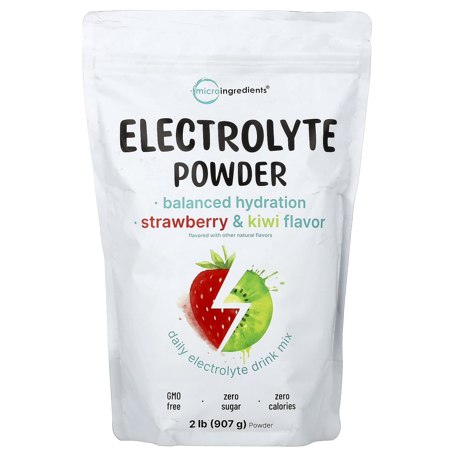 Micro Ingredients Electrolyte Powder – Strawberry & Kiwi – 907 g — Tunisie