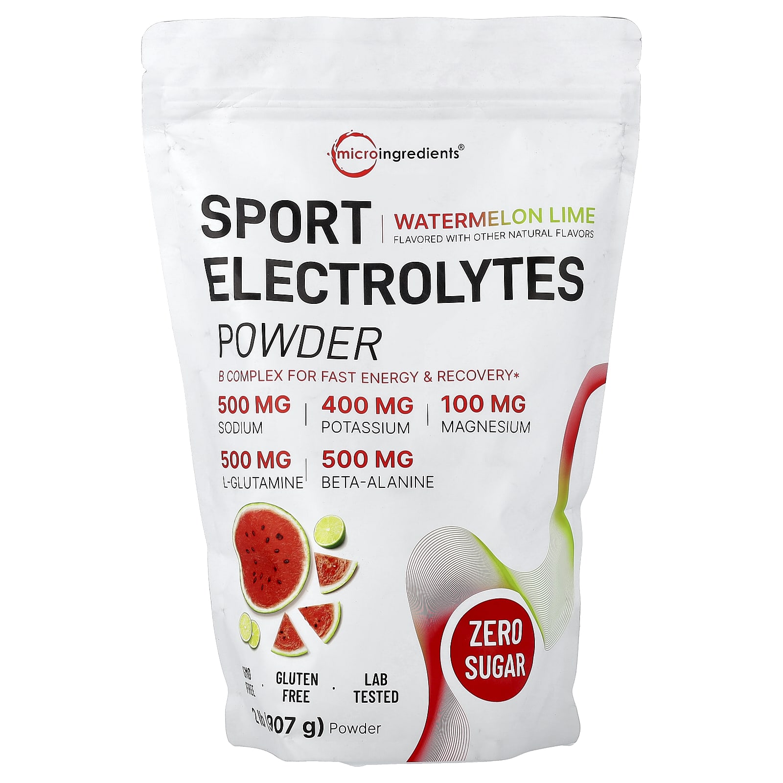 Micro Ingredients Sport Electrolytes Powder – Watermelon Lime – 907 g — Tunisie