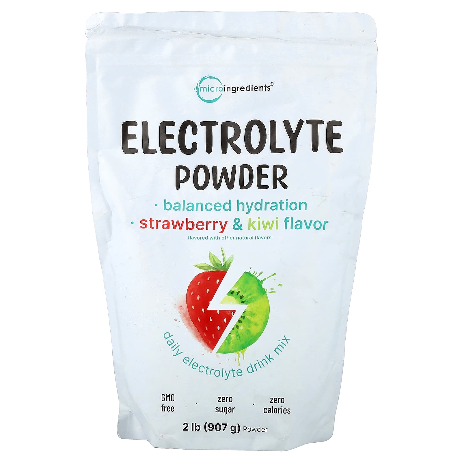 Micro Ingredients Electrolyte Powder – Strawberry & Kiwi – 907 g — Tunisie