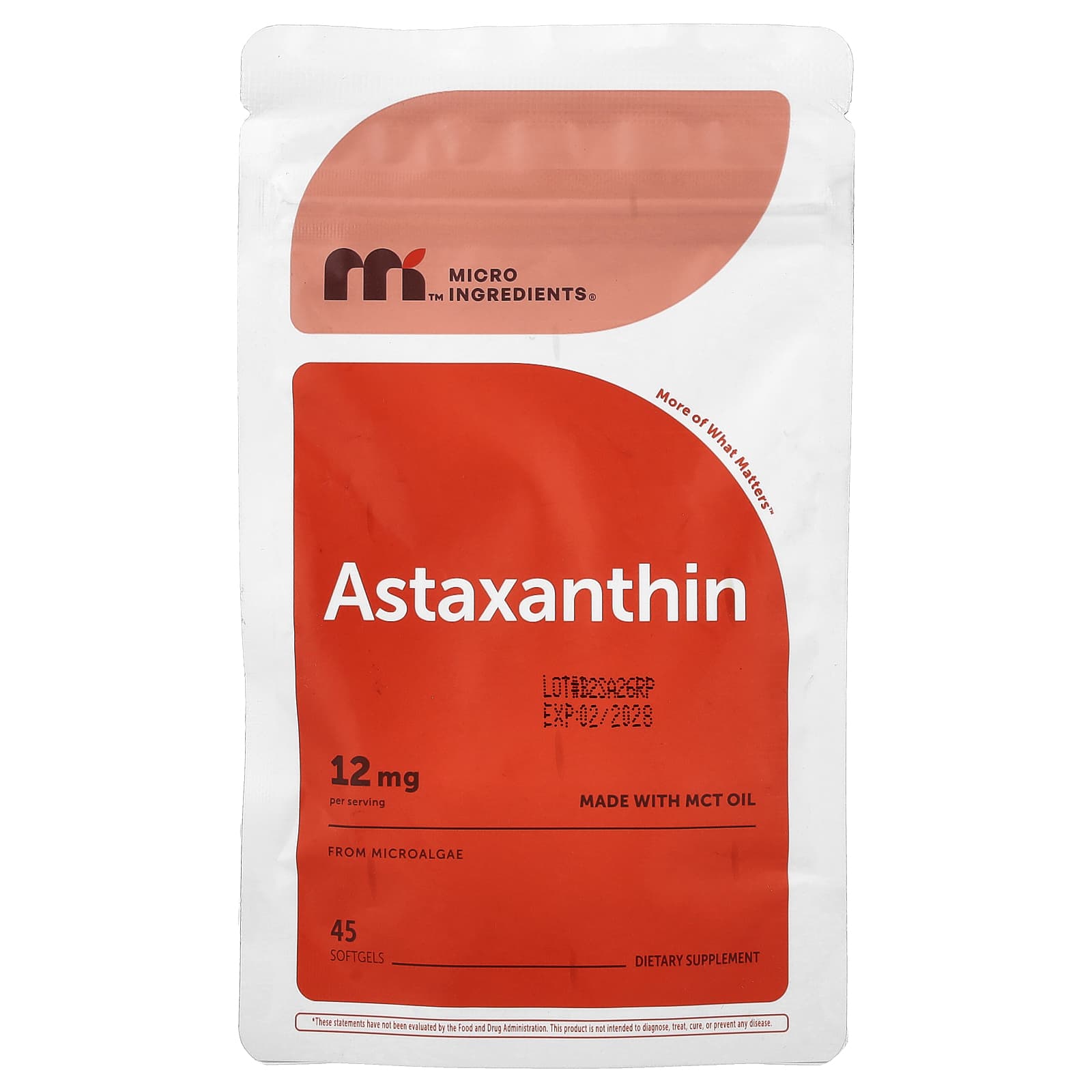 Micro Ingredients Astaxanthin – 45 capsules molles — Tunisie
