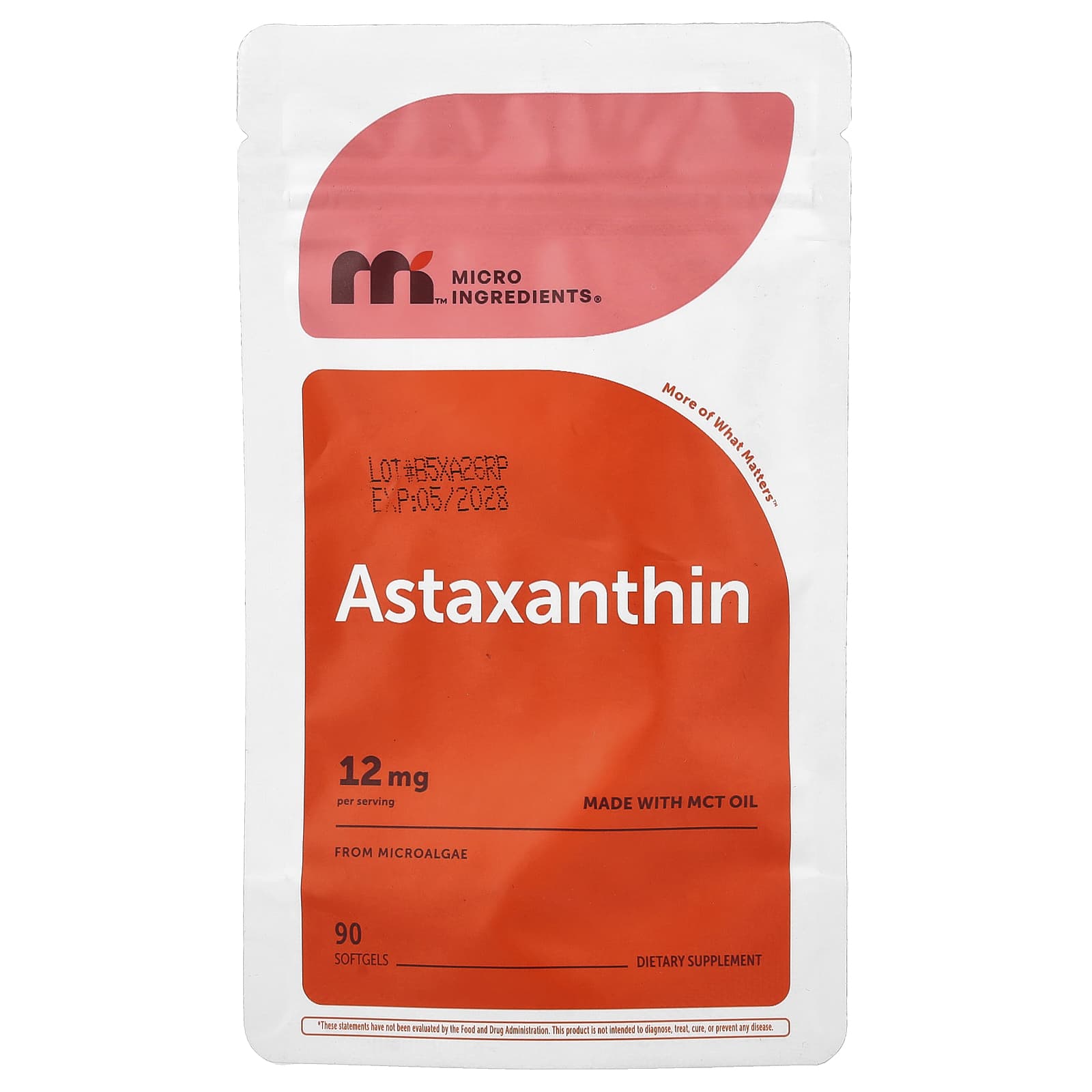 Micro Ingredients Astaxanthin – 90 capsules molles — Tunisie