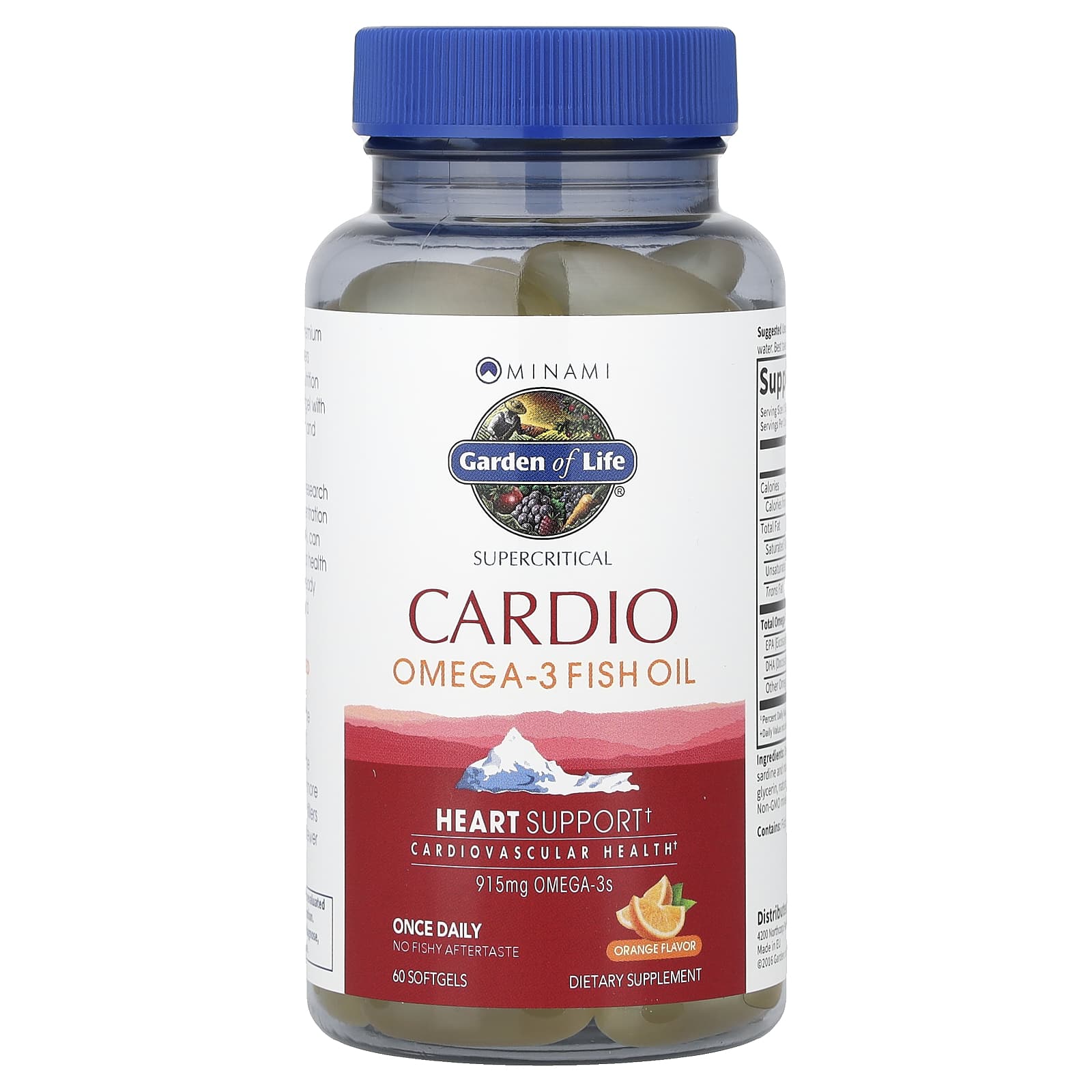 Minami Nutrition Supercritical Cardio – Orange – 60 capsules molles — étiquette 1