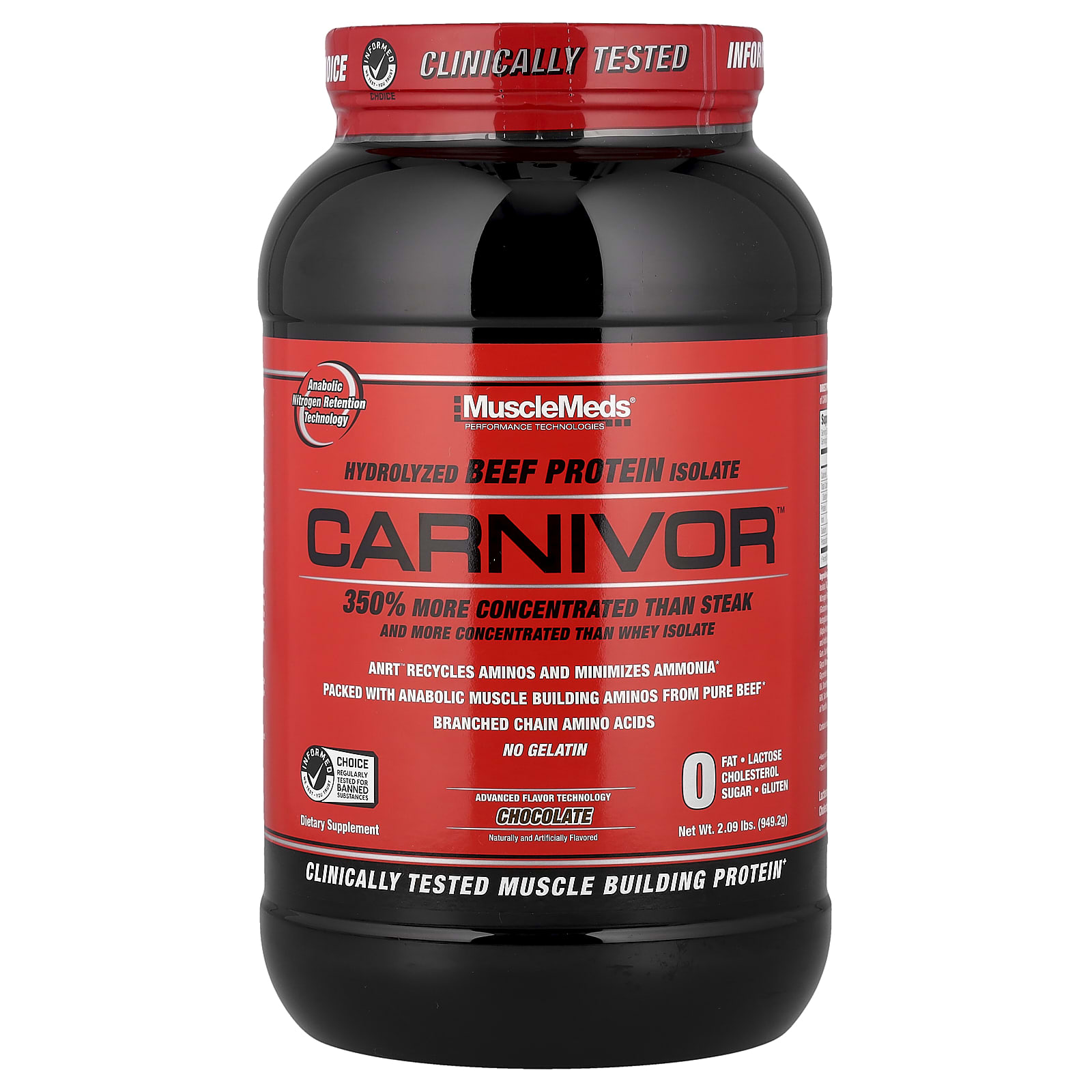 MuscleMeds Carnivor, Hydrolyzed Beef Protein Isolate – Chocolate – 949,2 g — Tunisie