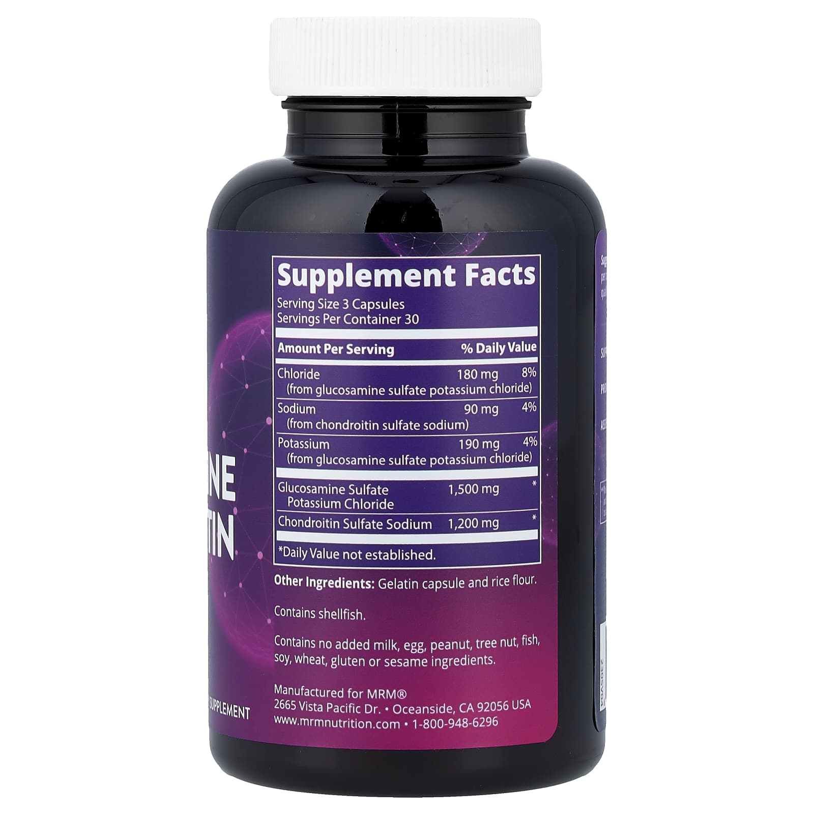 MRM Nutrition Glucosamine Chondroitin – 90 gélules — photo 2 sur 2