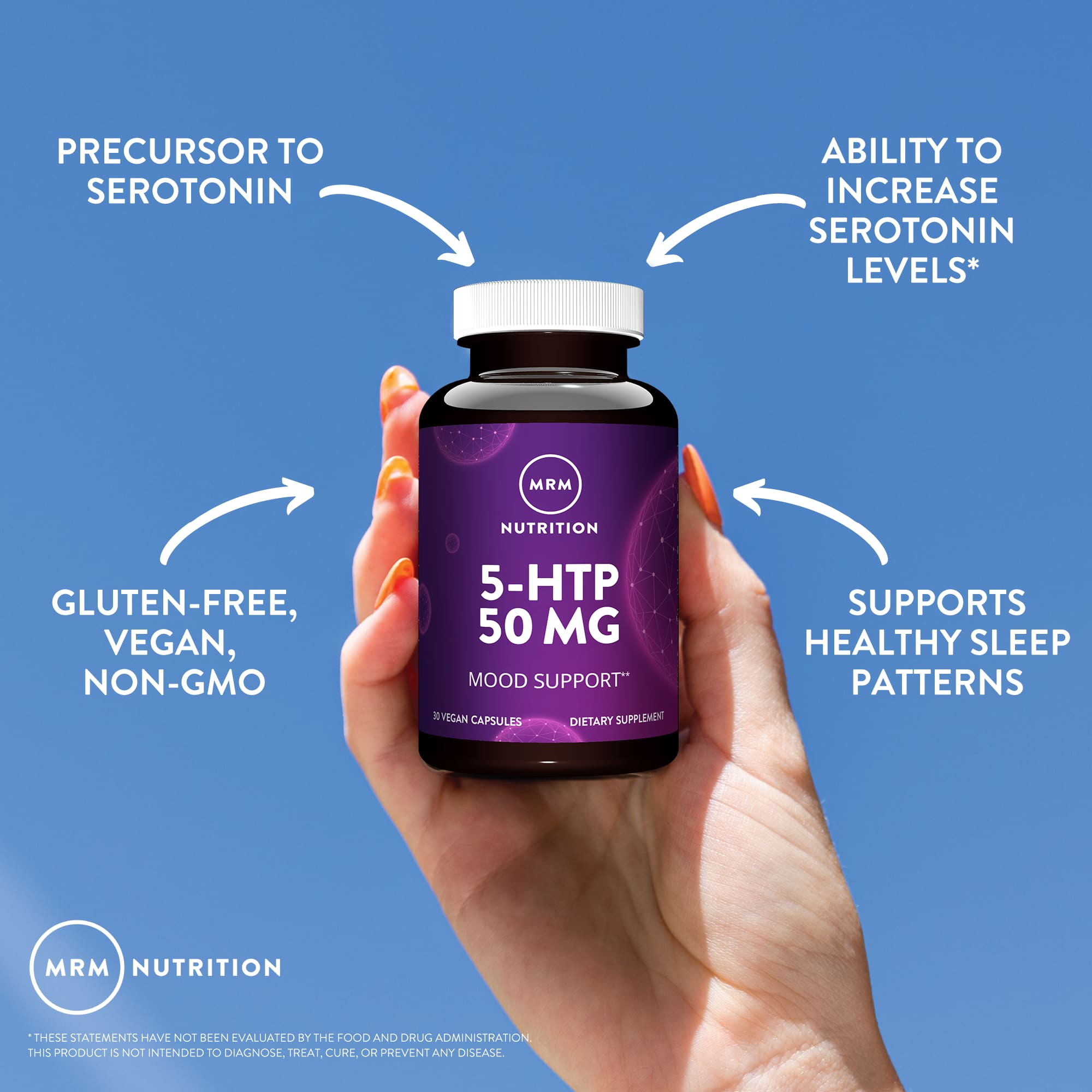 MRM Nutrition 5-HTP – 30 gélules véganes — étiquette 1