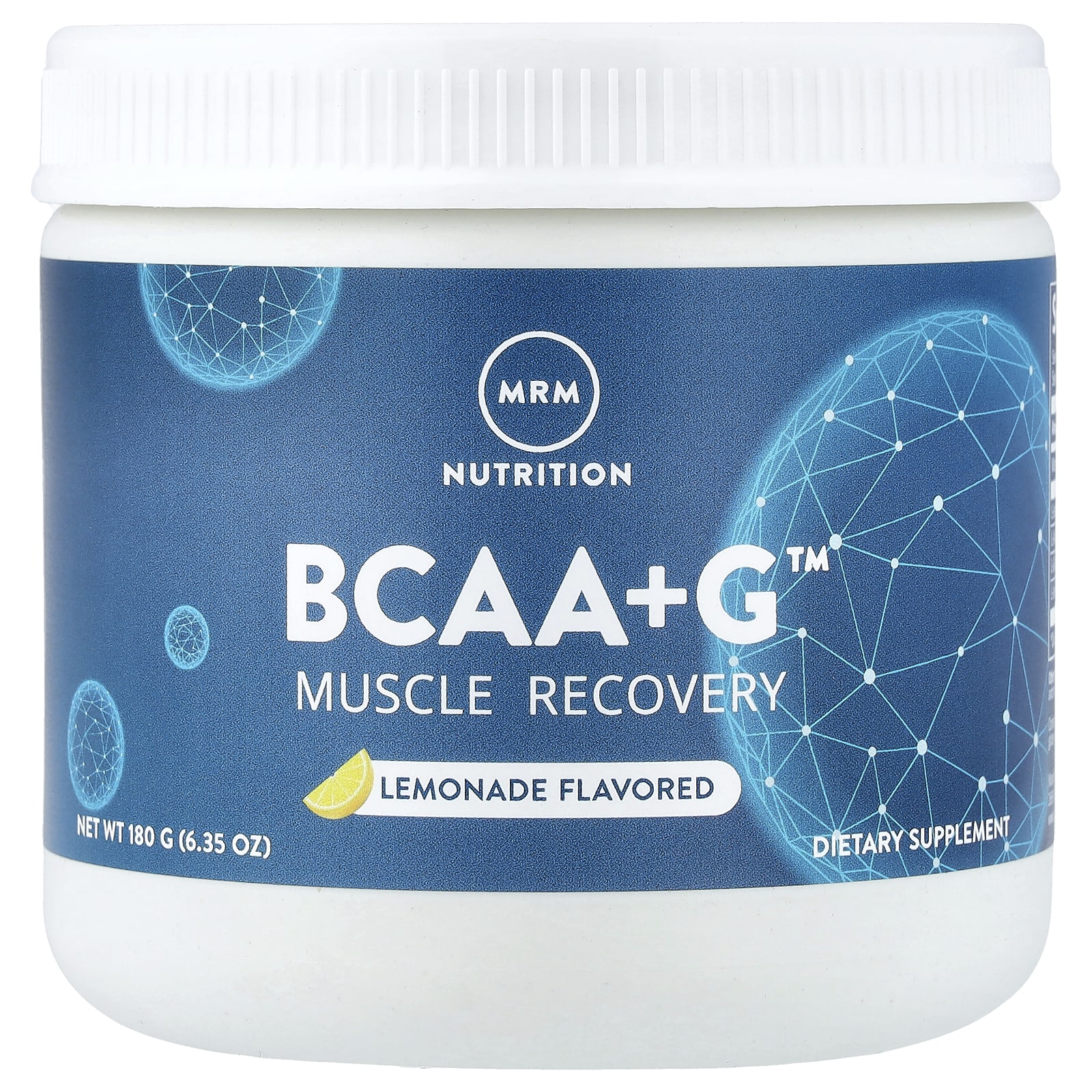 MRM Nutrition BCAA+G, Muscle Recovery – Lemonade – 180 g — Tunisie