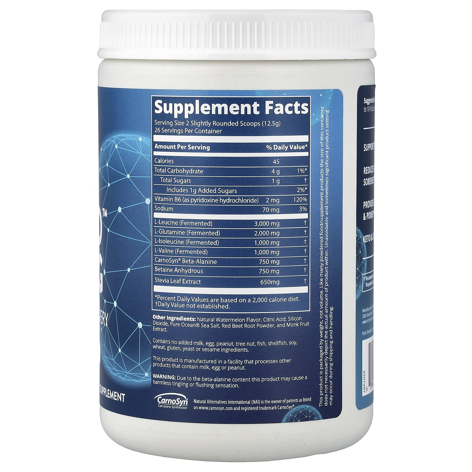 MRM Nutrition Reload BCAA+G, Post-Workout Recovery – Watermelon – 330 g — photo 2 sur 2