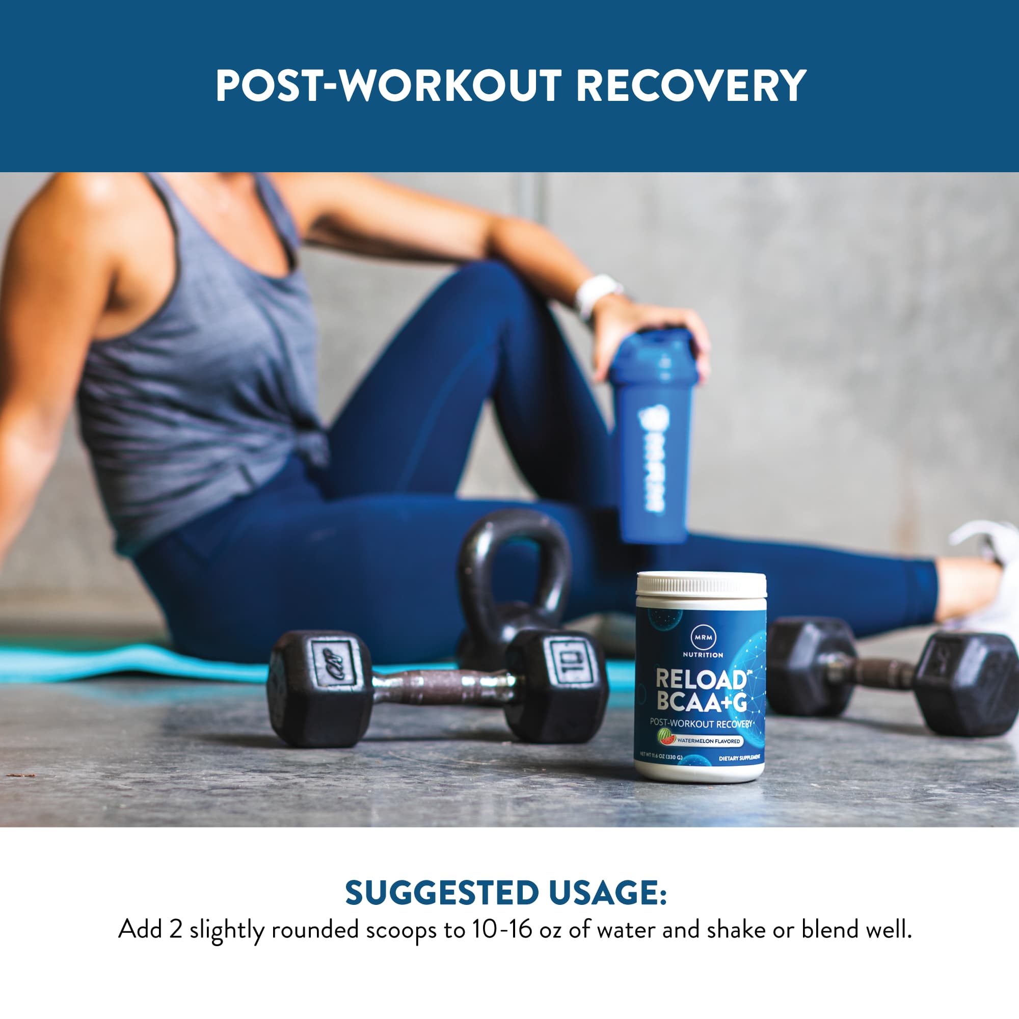 MRM Nutrition Reload BCAA+G, Post-Workout Recovery – Watermelon – 330 g — étiquette 5