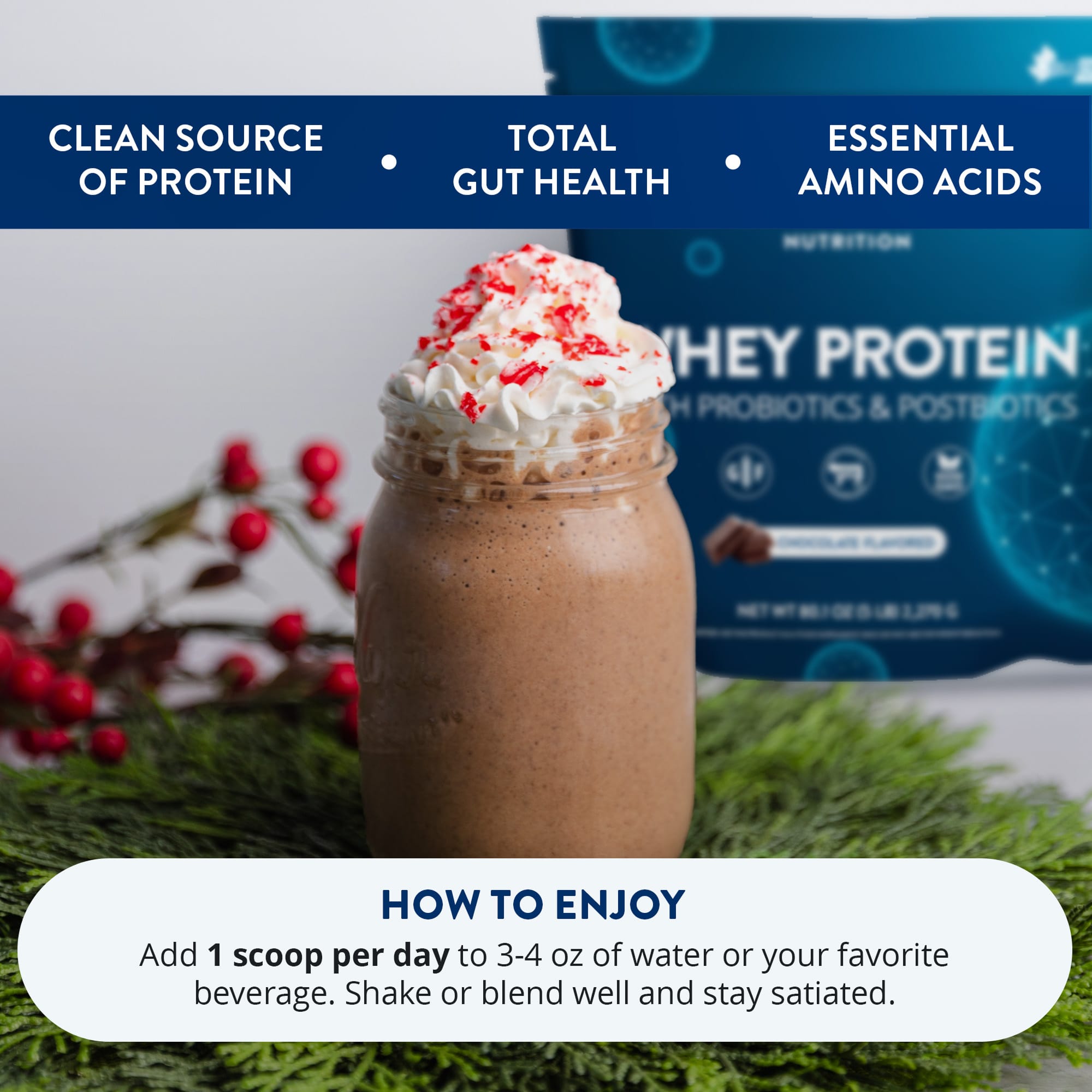 MRM Nutrition Whey Protein with Probiotics & Postbiotics – Chocolate – 2270 g — étiquette 4