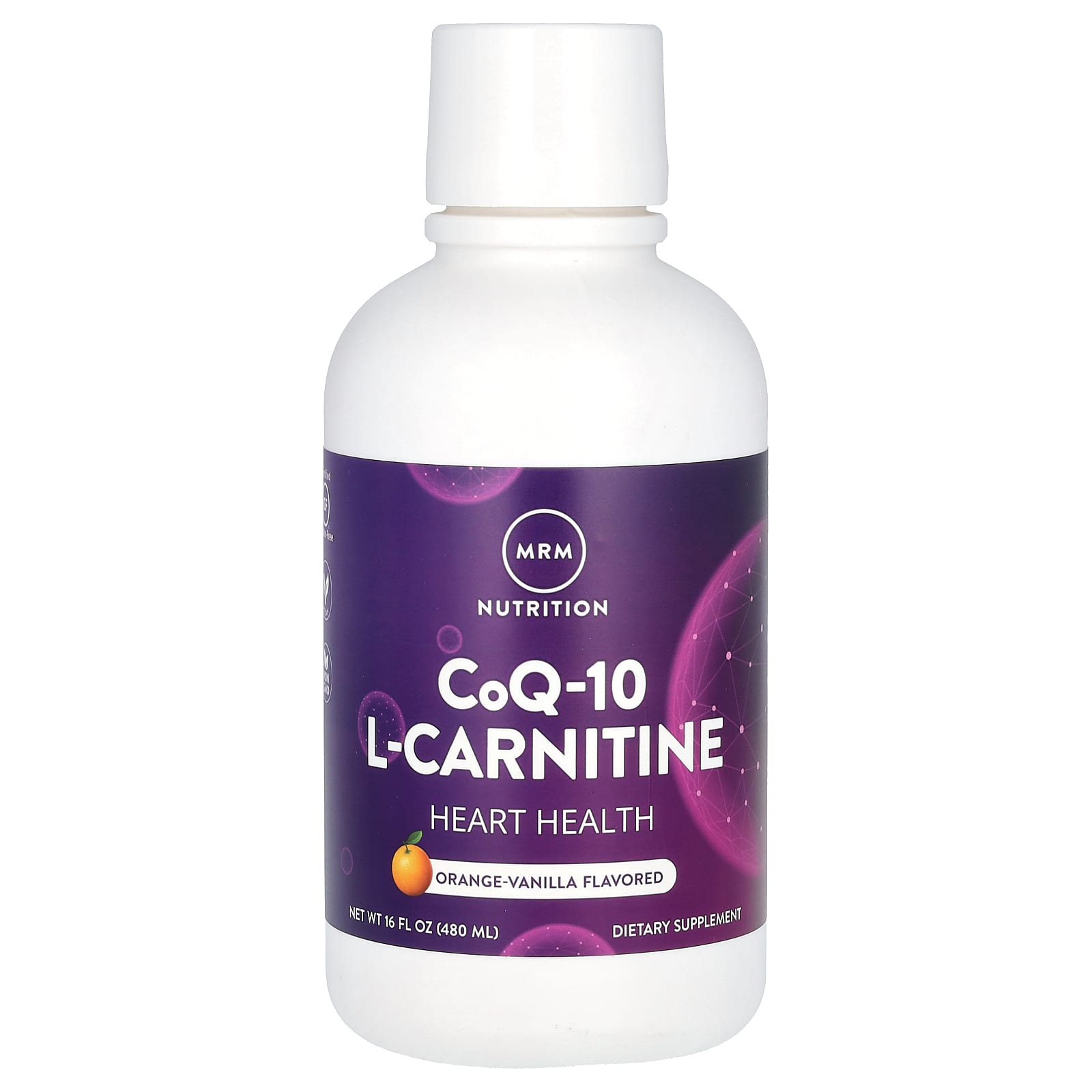 MRM Nutrition CoQ-10 L-Carnitine Liquid – Orange-Vanilla – 480 ml — Tunisie
