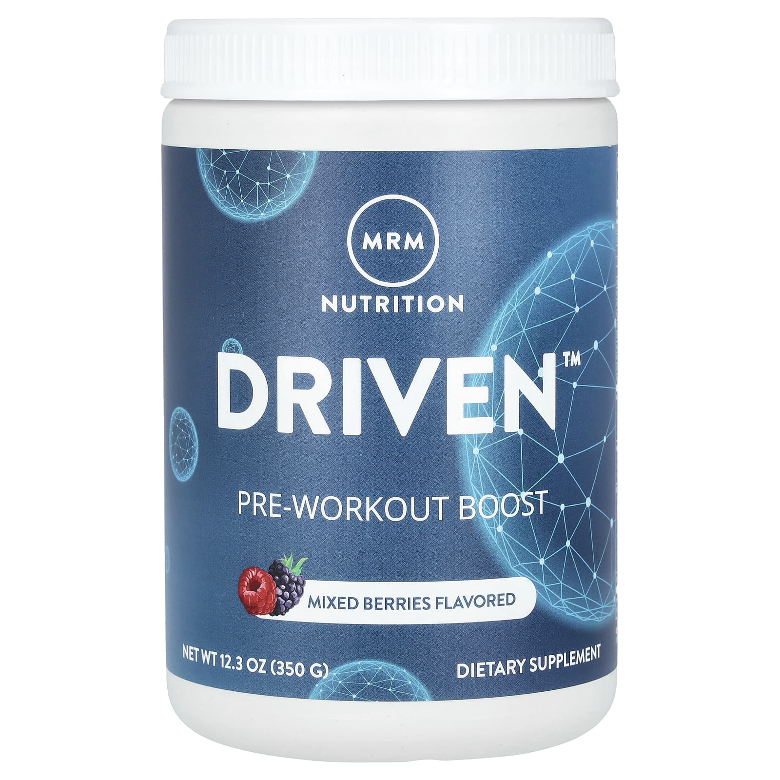 MRM Nutrition DRIVEN, Pre-Workout Boost – Mixed Berries – 350 g — Tunisie