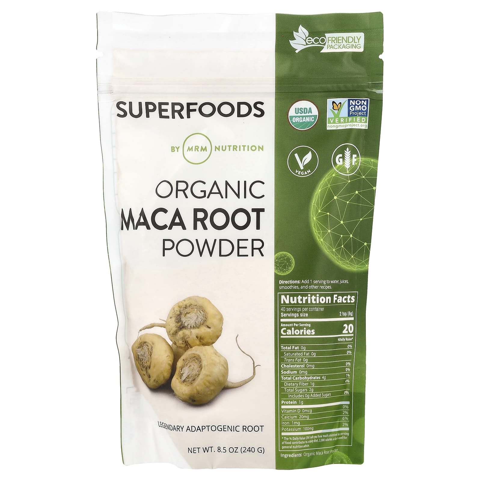 MRM Nutrition Superfoods, Organic Maca Root Powder – 240 g — Tunisie