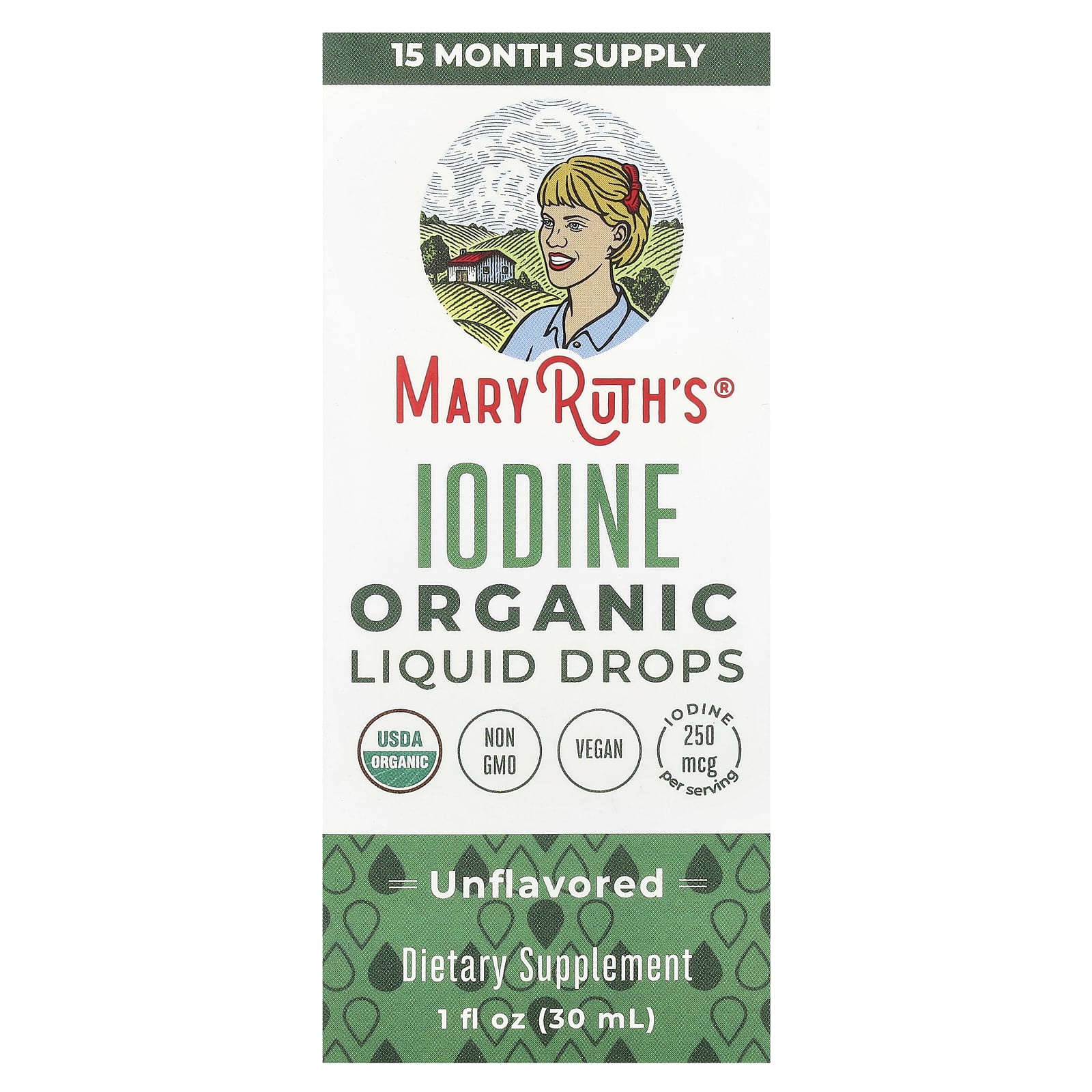 MaryRuth's Organic Iodine Liquid Drops – Sans arôme – 30 ml — Tunisie
