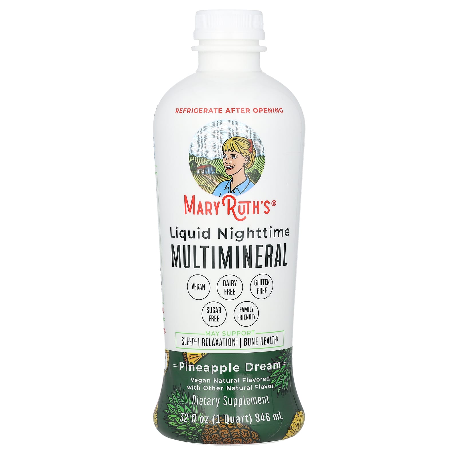 MaryRuth's Liquid Nighttime Multimineral – Pineapple Dream – 946 ml — Tunisie