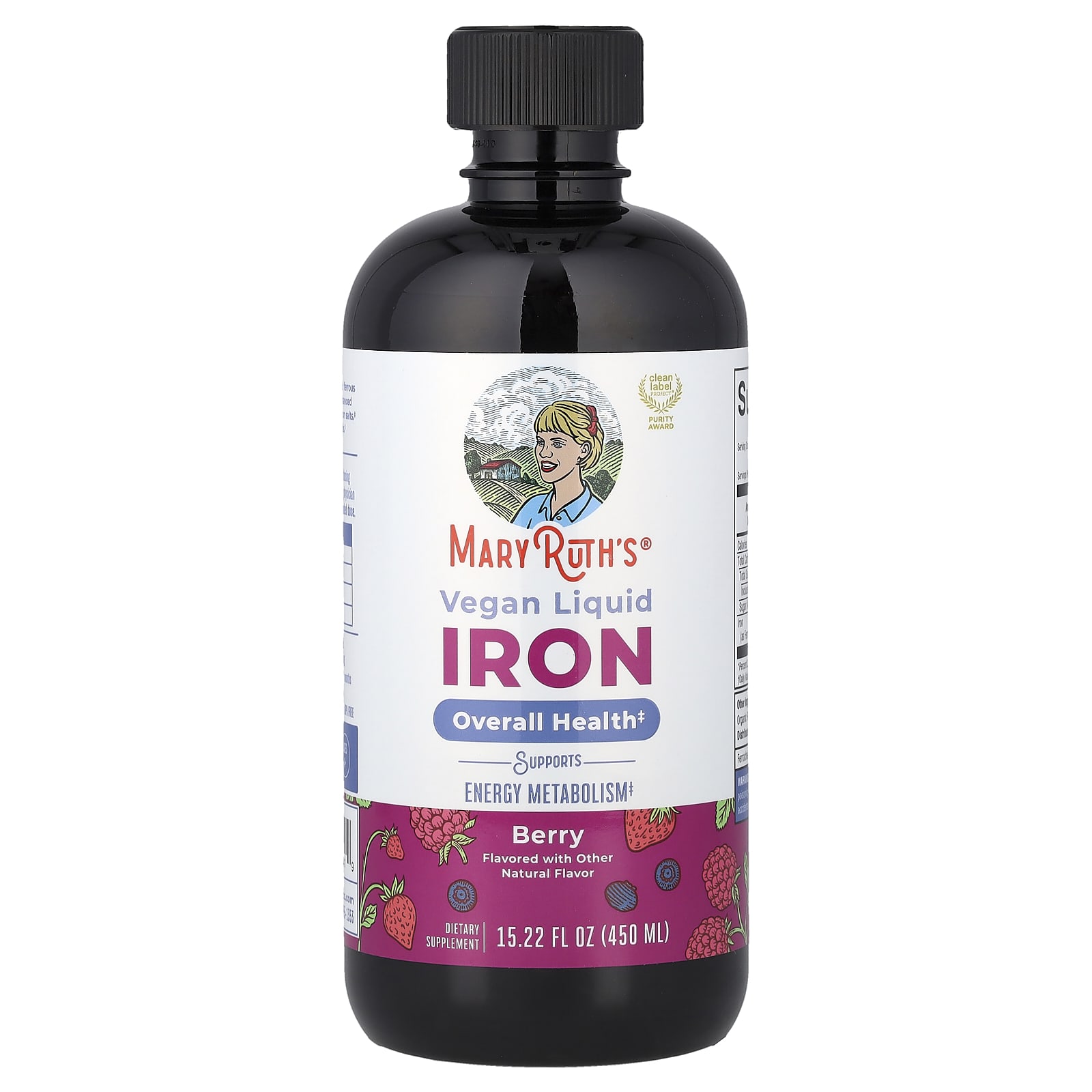 MaryRuth's Vegan Liquid Iron – Berry – 450 ml — Tunisie