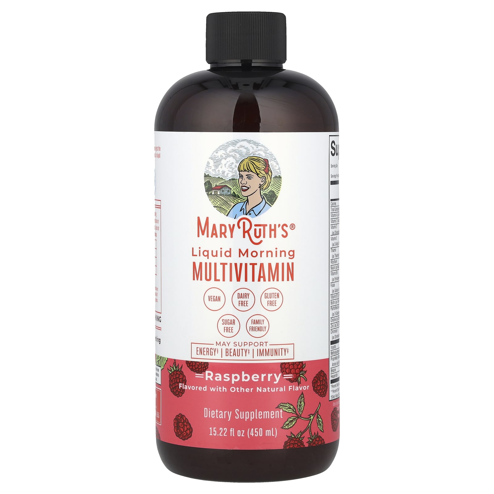 MaryRuth's Liquid Morning Multivitamin – Raspberry – 450 ml — Tunisie