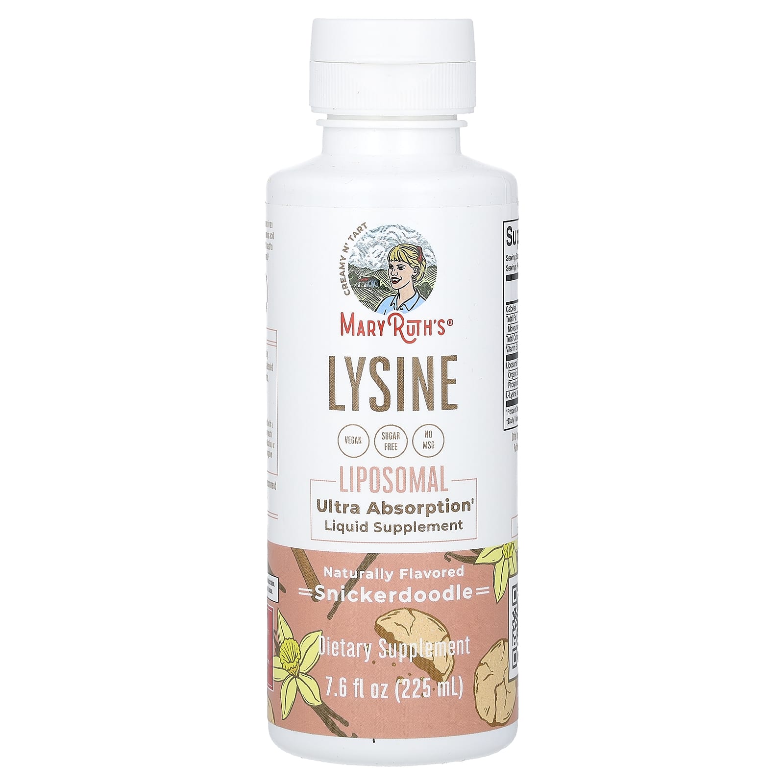 MaryRuth's Lysine Liposomal, Snickerdoodle – 225 ml — Tunisie
