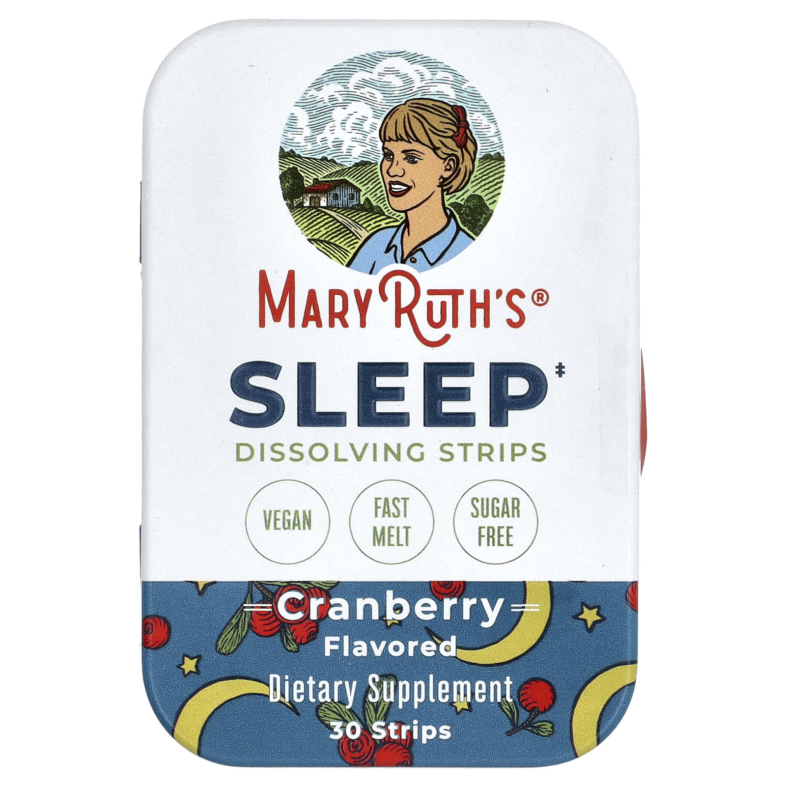 MaryRuth's Sleep Dissolving Strips, 30 Strips – Cranberry — Tunisie
