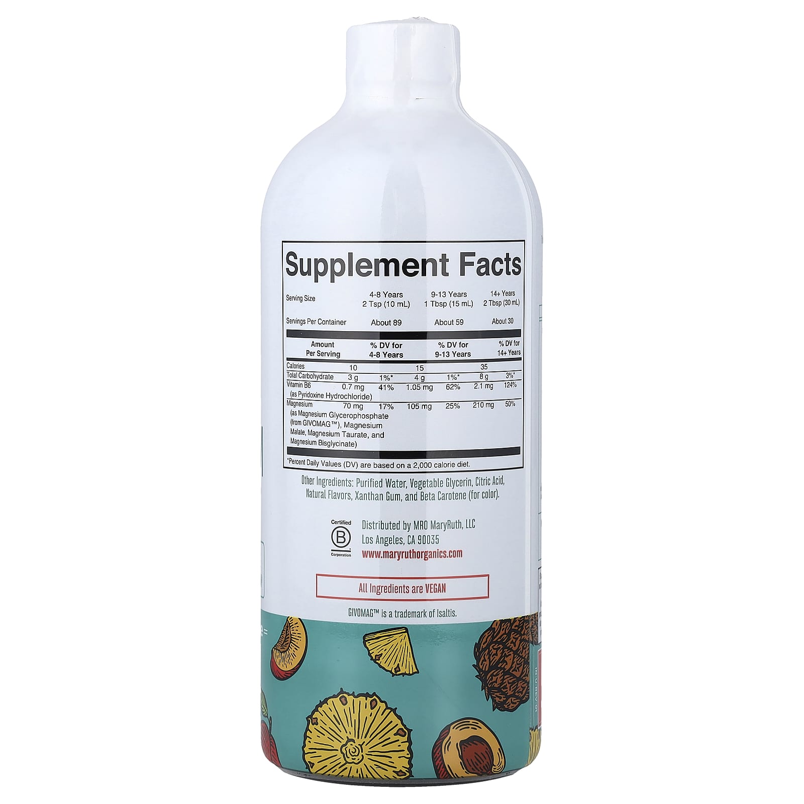 MaryRuth's Liquid Magnesium Blend – Pineapple Nectarine – 887 ml — photo 2 sur 2