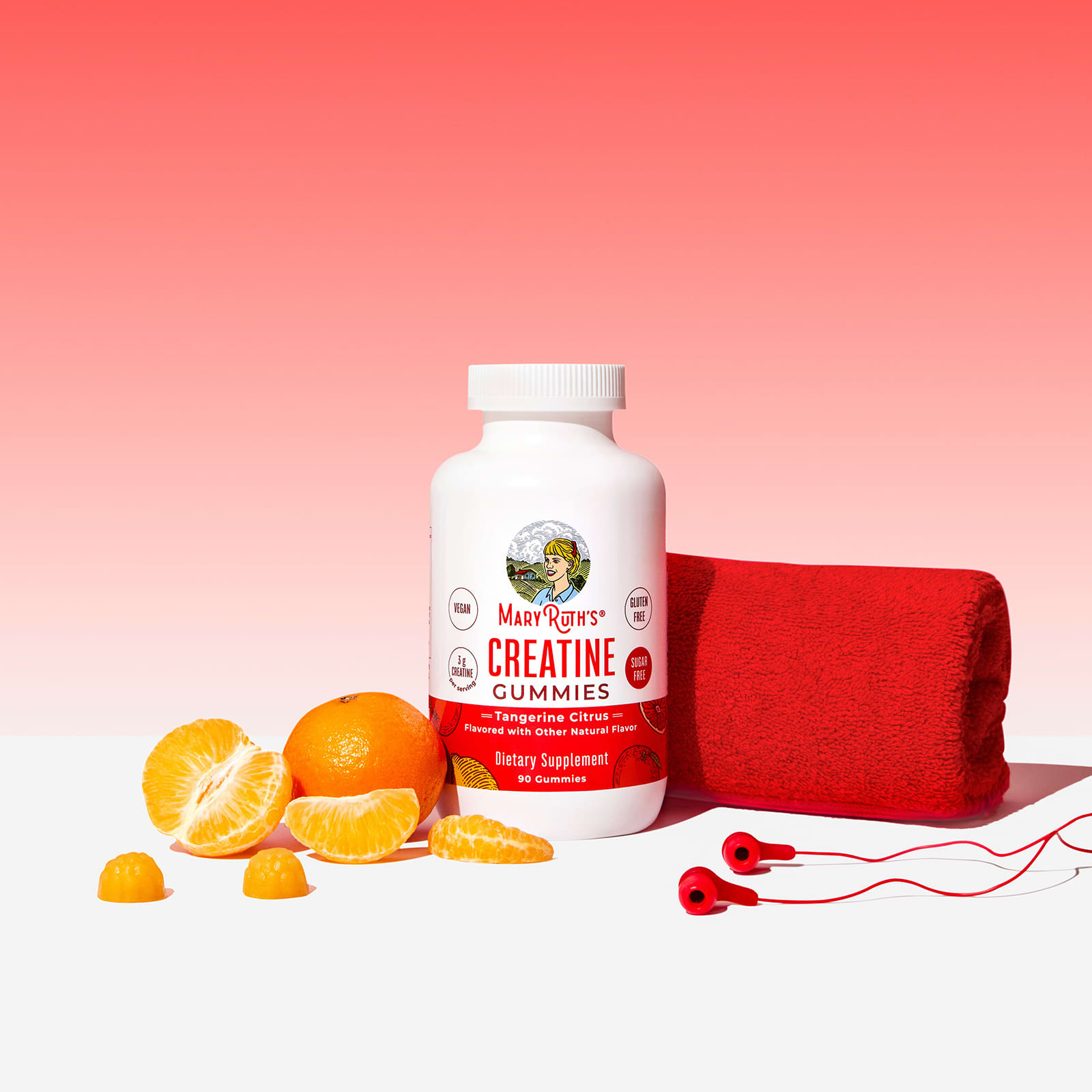 MaryRuth's Creatine Gummies – Tangerine Citrus – 90 gommes — étiquette 1