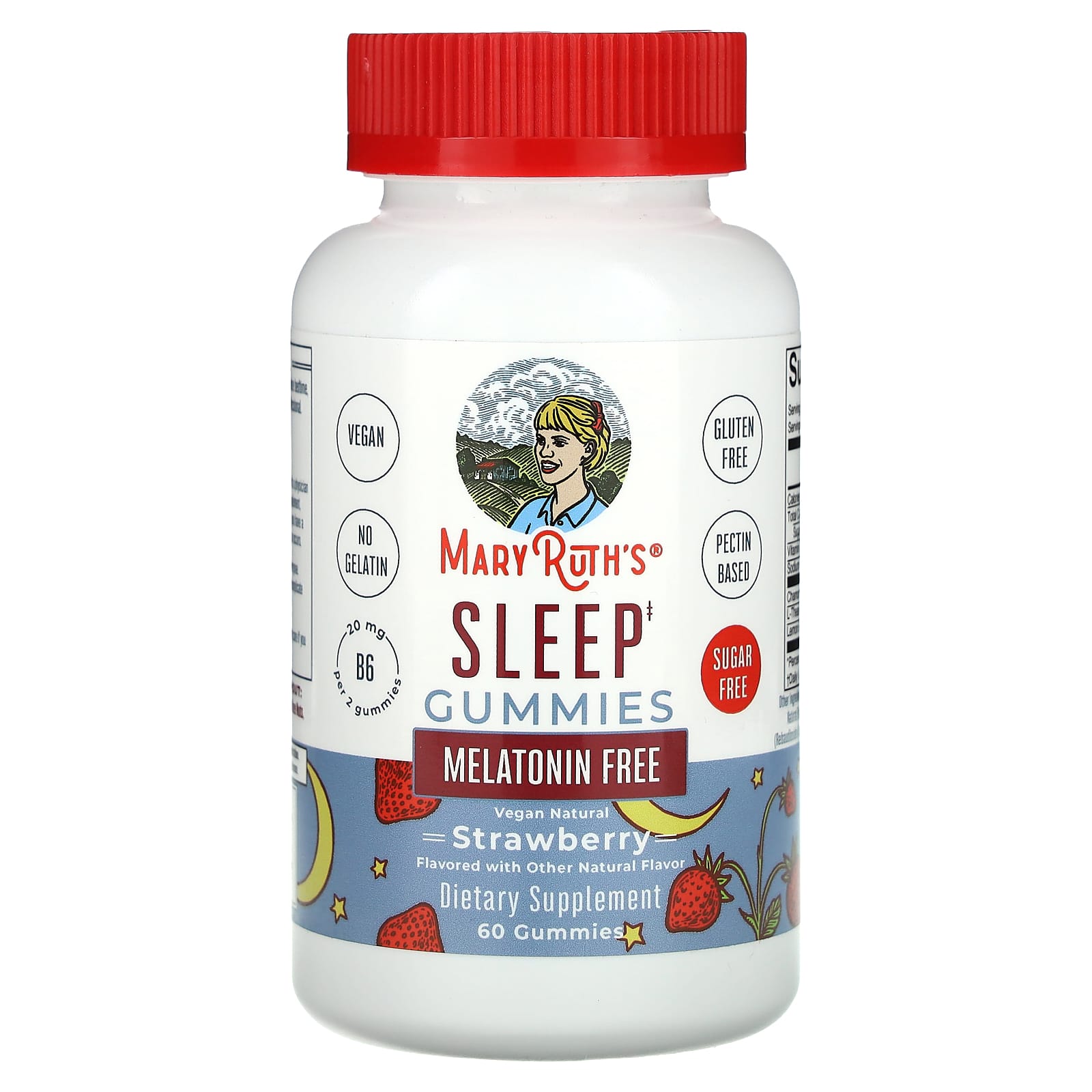 MaryRuth's Sleep Gummies, Melatonin Free – Strawberry – 60 gommes — Tunisie