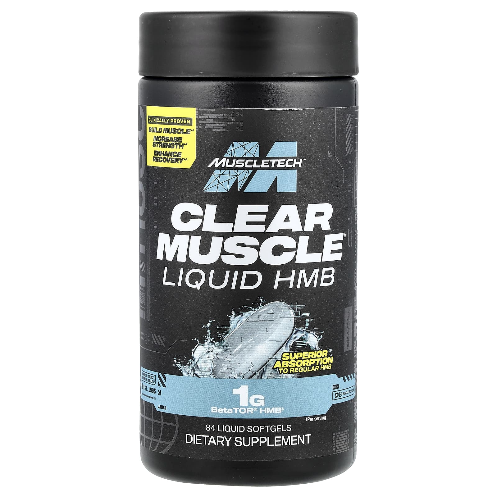 MuscleTech Clear Muscle, Liquid HMB, 84 Liquid Softgels — Tunisie