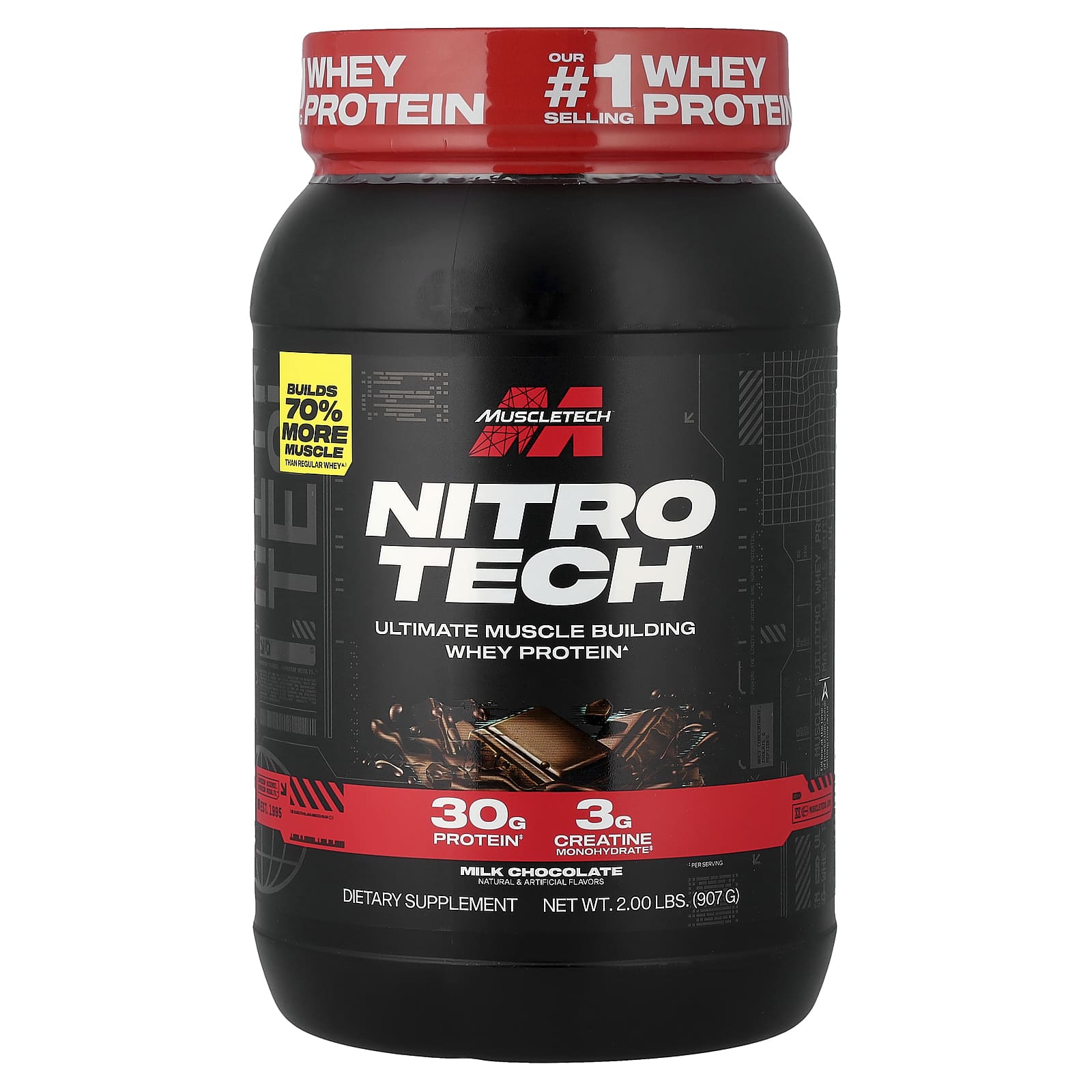 MuscleTech Nitro-Tech Whey Protein – Milk Chocolate – 907 g — Tunisie