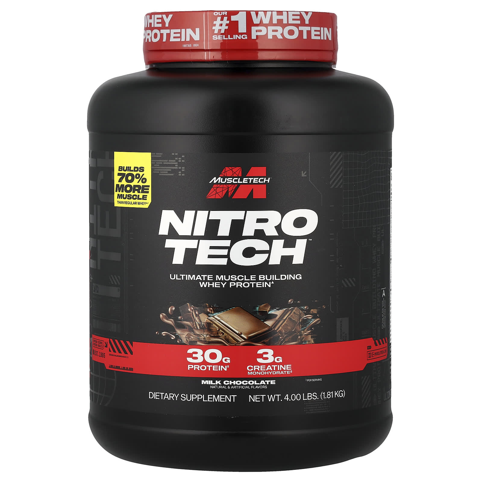 MuscleTech Nitro-Tech Whey Protein – Milk Chocolate – 1,81 kg — Tunisie