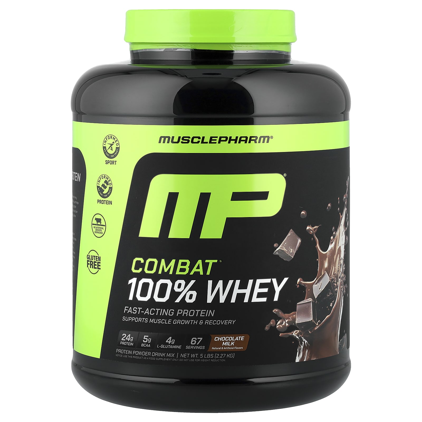 MusclePharm Combat 100% Whey Protein Powder – Chocolate Milk – 2,27 kg — Tunisie