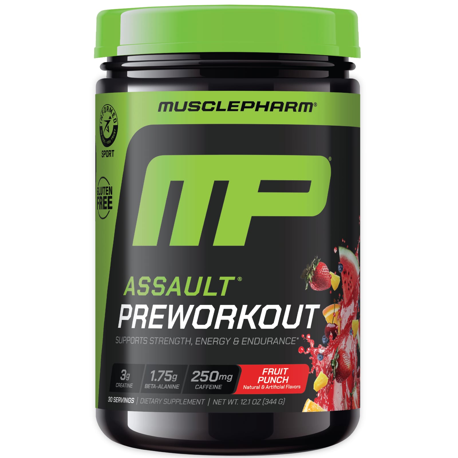 MusclePharm Assault Preworkout – Fruit Punch – 344 g — Tunisie