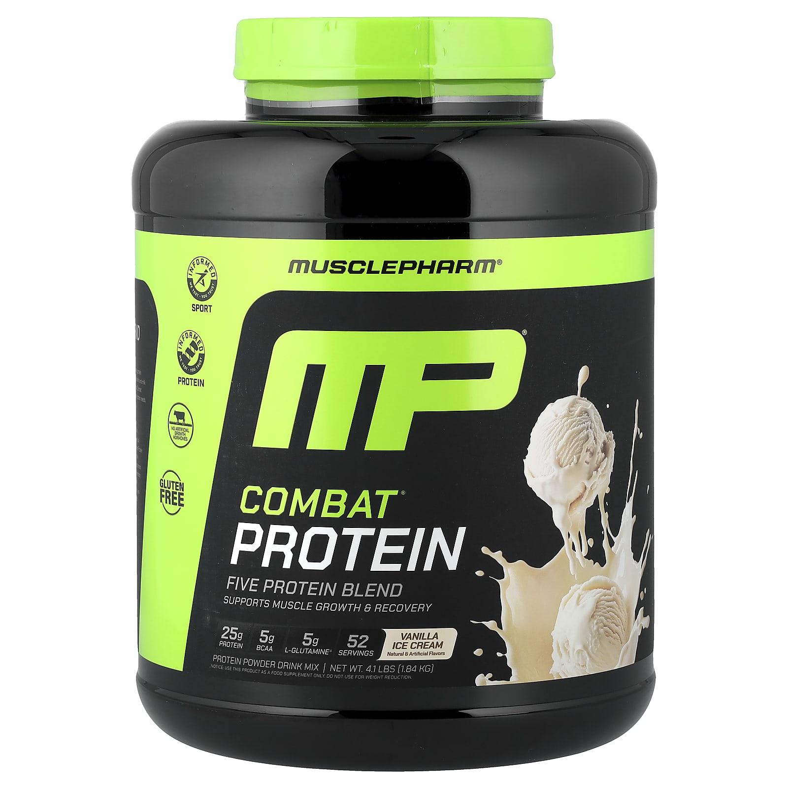 MusclePharm Combat Protein Powder – Vanilla Ice Cream – 1,84 kg — Tunisie