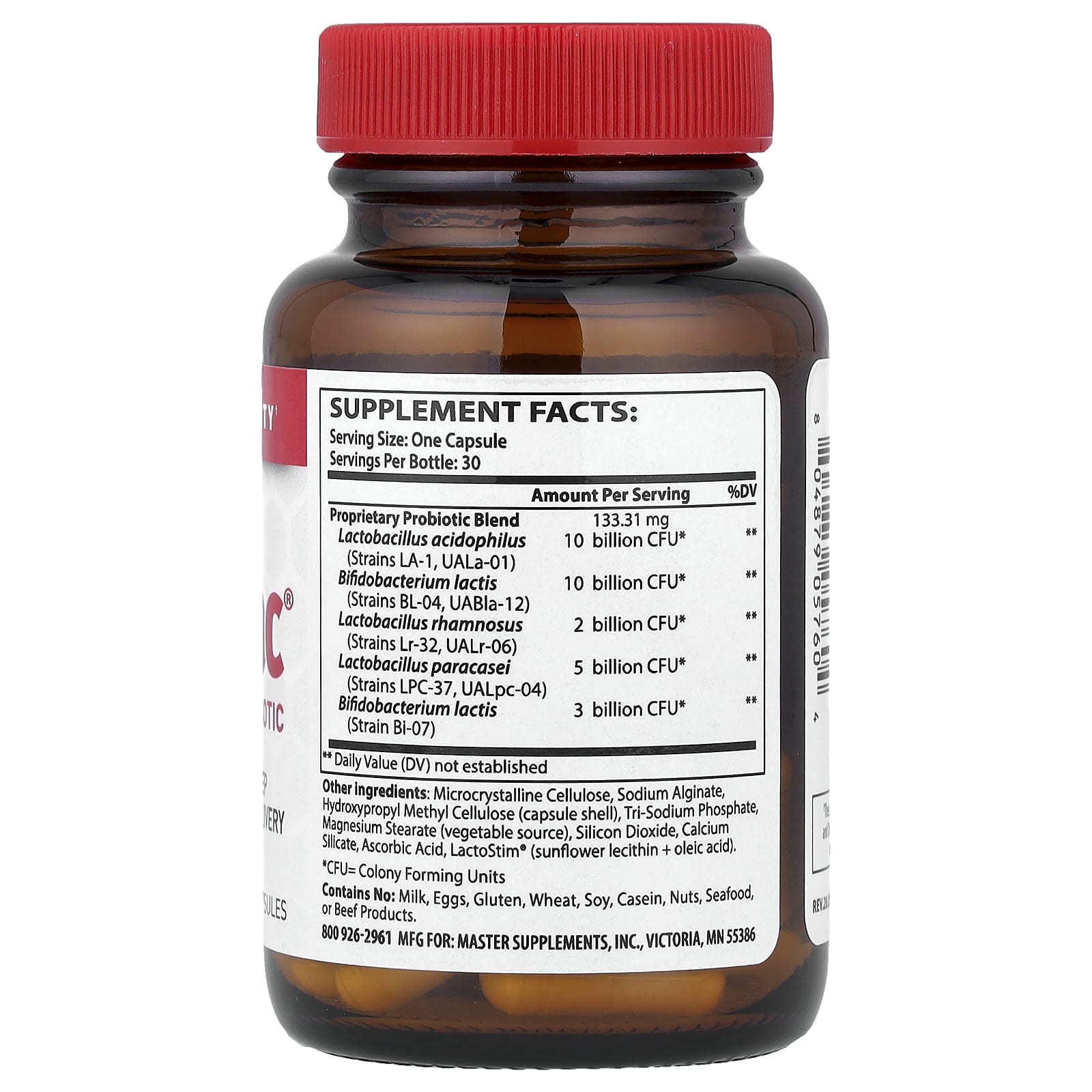 Master Supplements Theralac, Broad Spectrum Probiotic – 30 gélules — photo 2 sur 2
