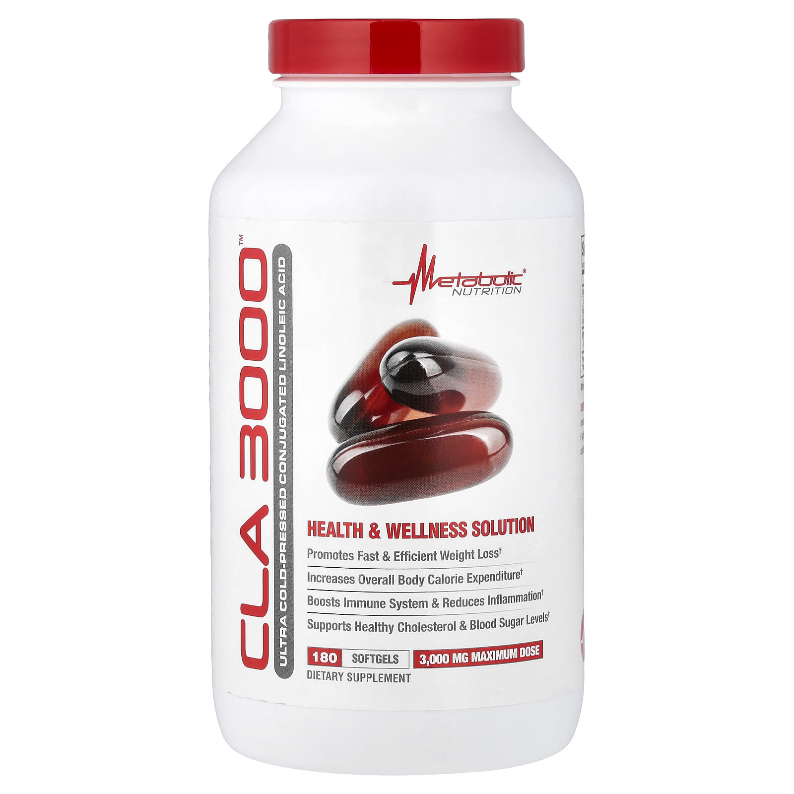 Metabolic Nutrition CLA 3000 – 180 capsules molles — Tunisie