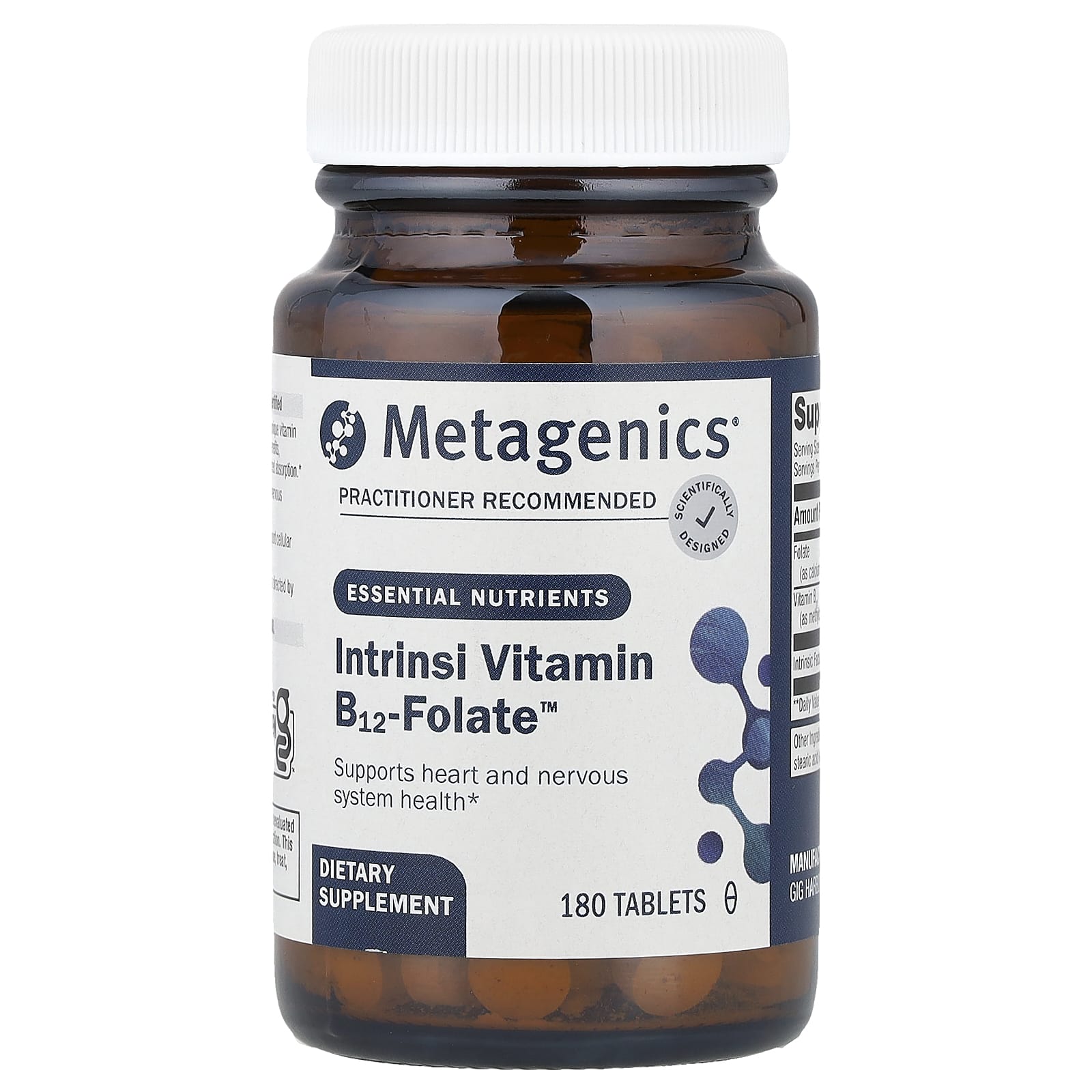 Metagenics Intrinsi Vitamin B12-Folate – 180 comprimés — Tunisie