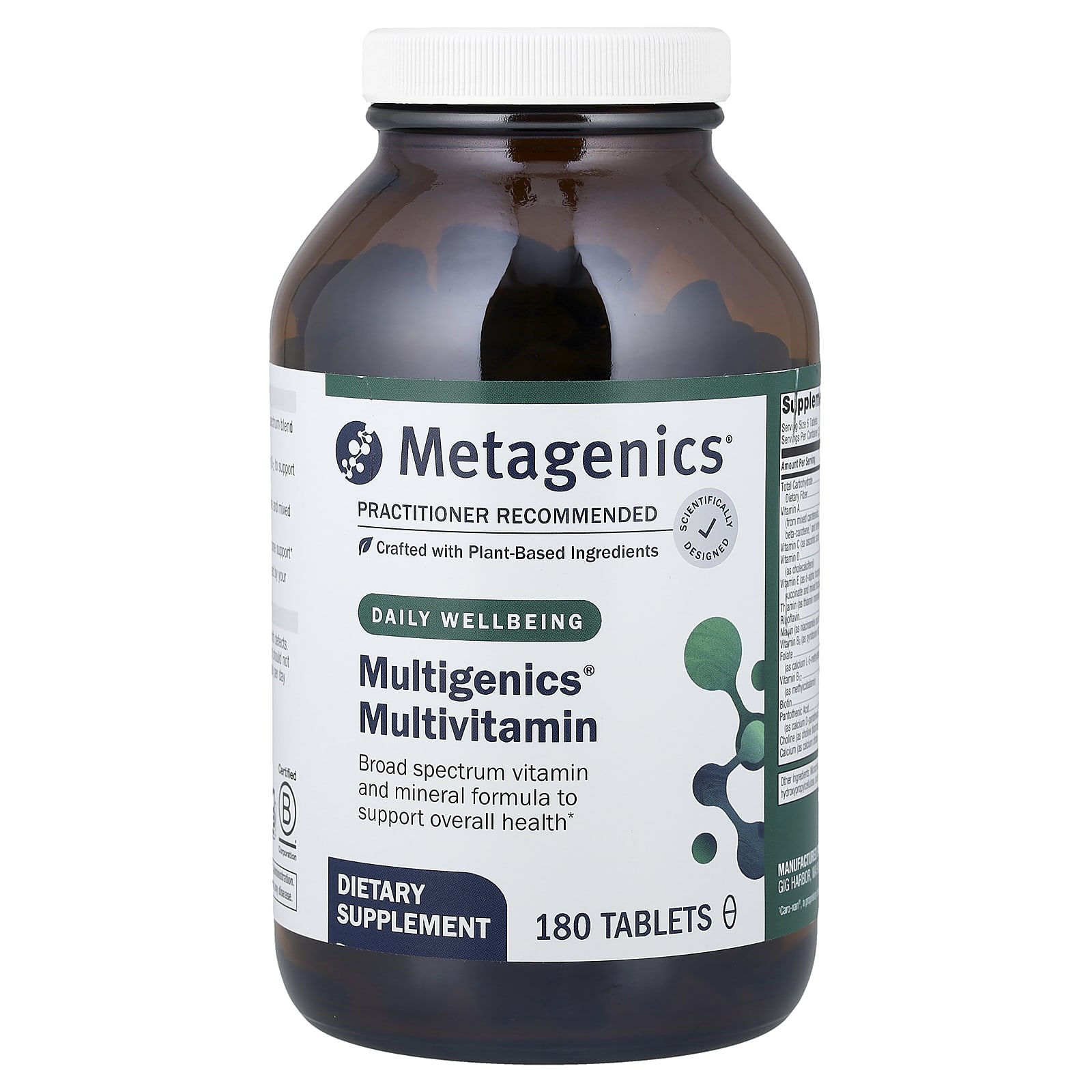 Metagenics Multigenics Multivitamin – 180 comprimés — Tunisie